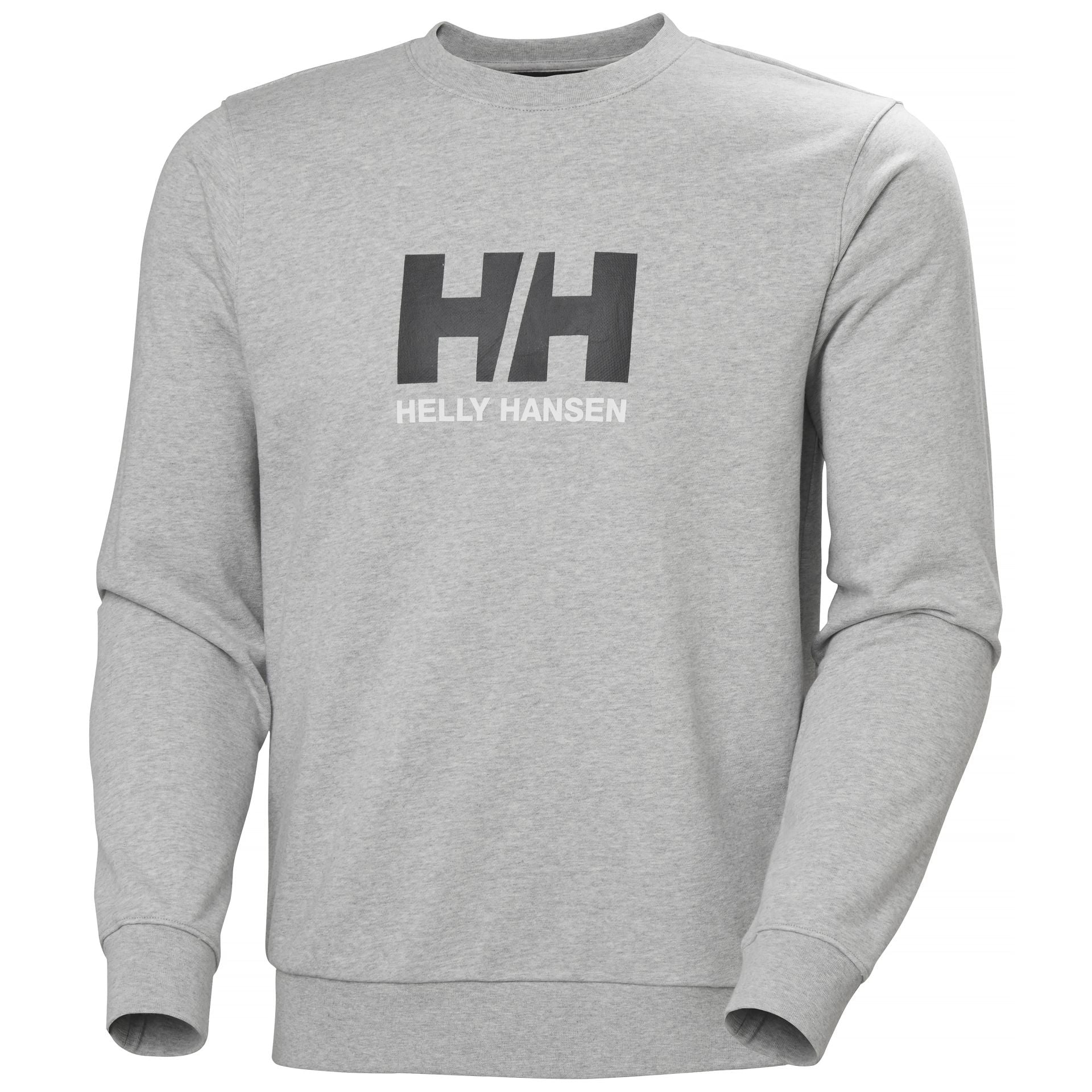 Helly Hansen Herren Sweatshirt in Grau Melange – Front mit Logo und Rundhalsausschnitt