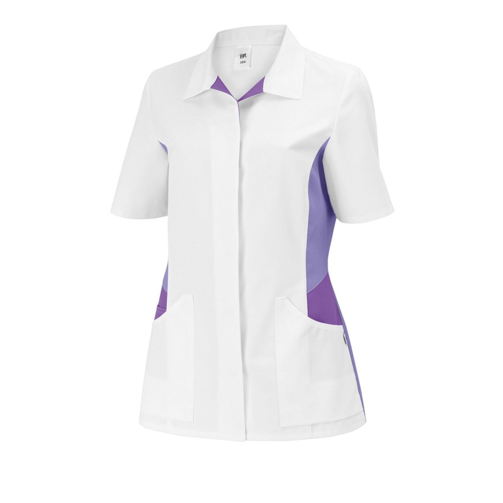 BP® Damen-Kasack 1665 weiß / lila regular fit Damen Kasack