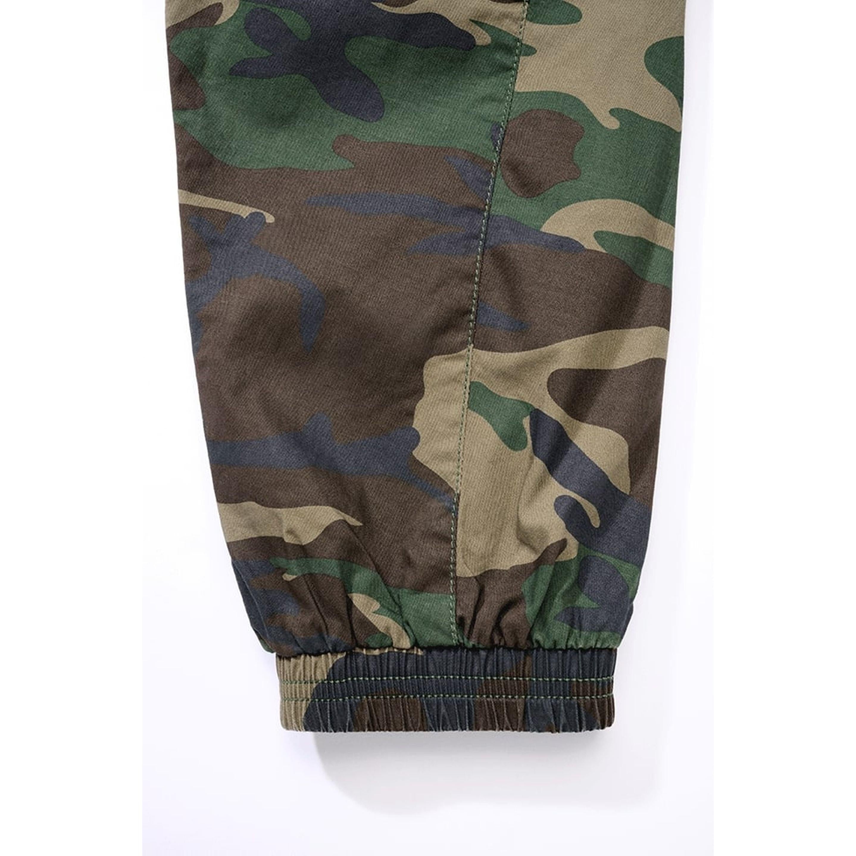 Detailansicht Bund mit Kordelzug der Woodland-Hose