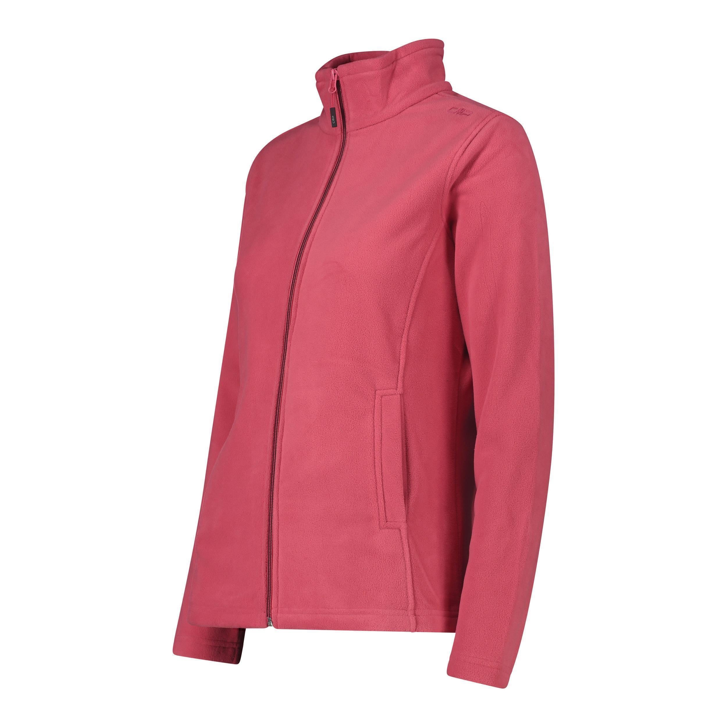 CMP Fleecejacke für Damen in cherry – Seitenansicht getragen