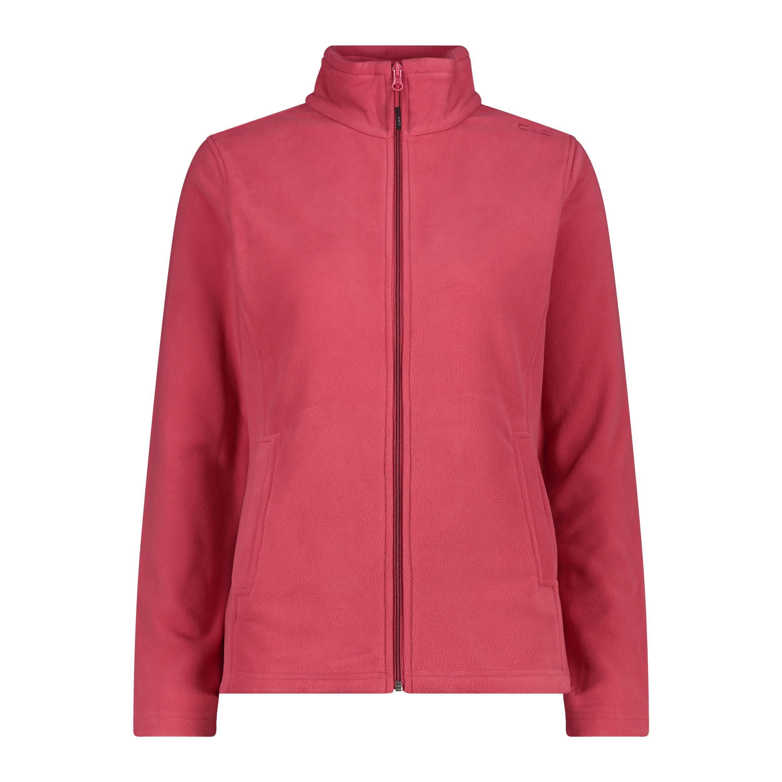 ArcticFleece® Damenjacke in cherry – Vorderansicht mit Reißverschluss