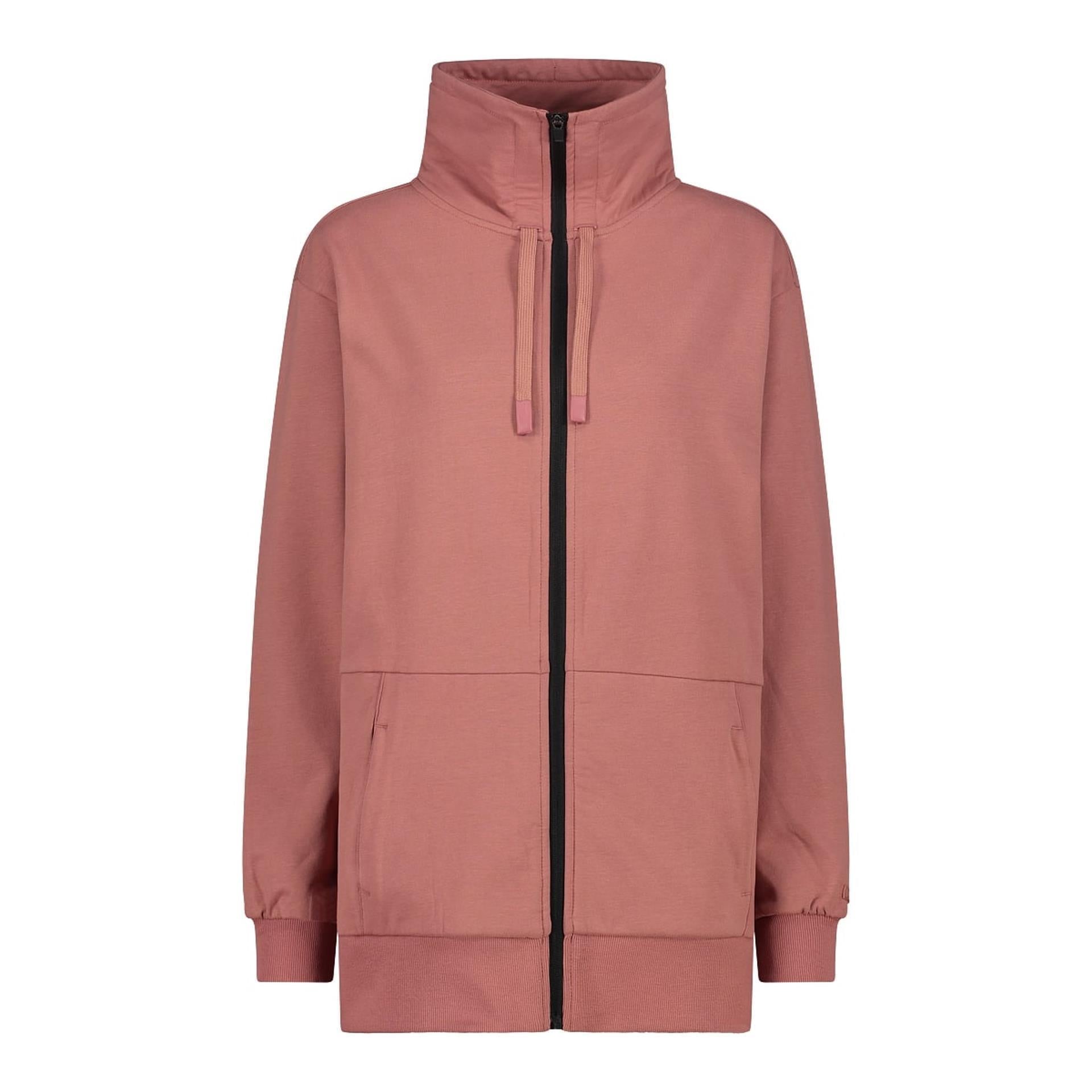 Damen Fleecejacke quarzo mit Frontzip in Vorderansicht