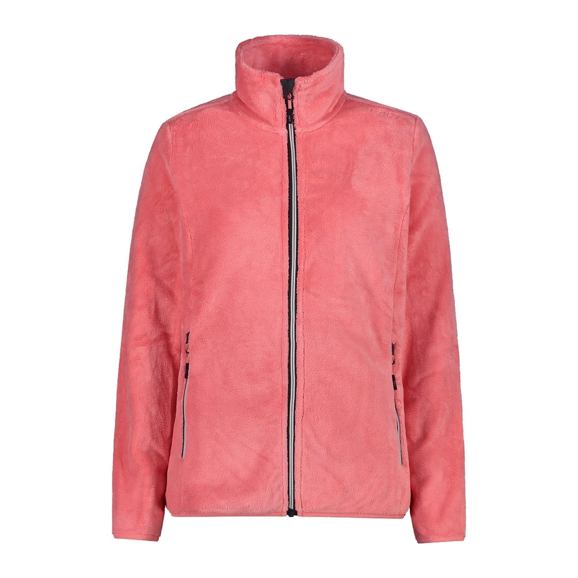 Damen HighLoft Fleecejacke in pesca mit hochflorigem Material