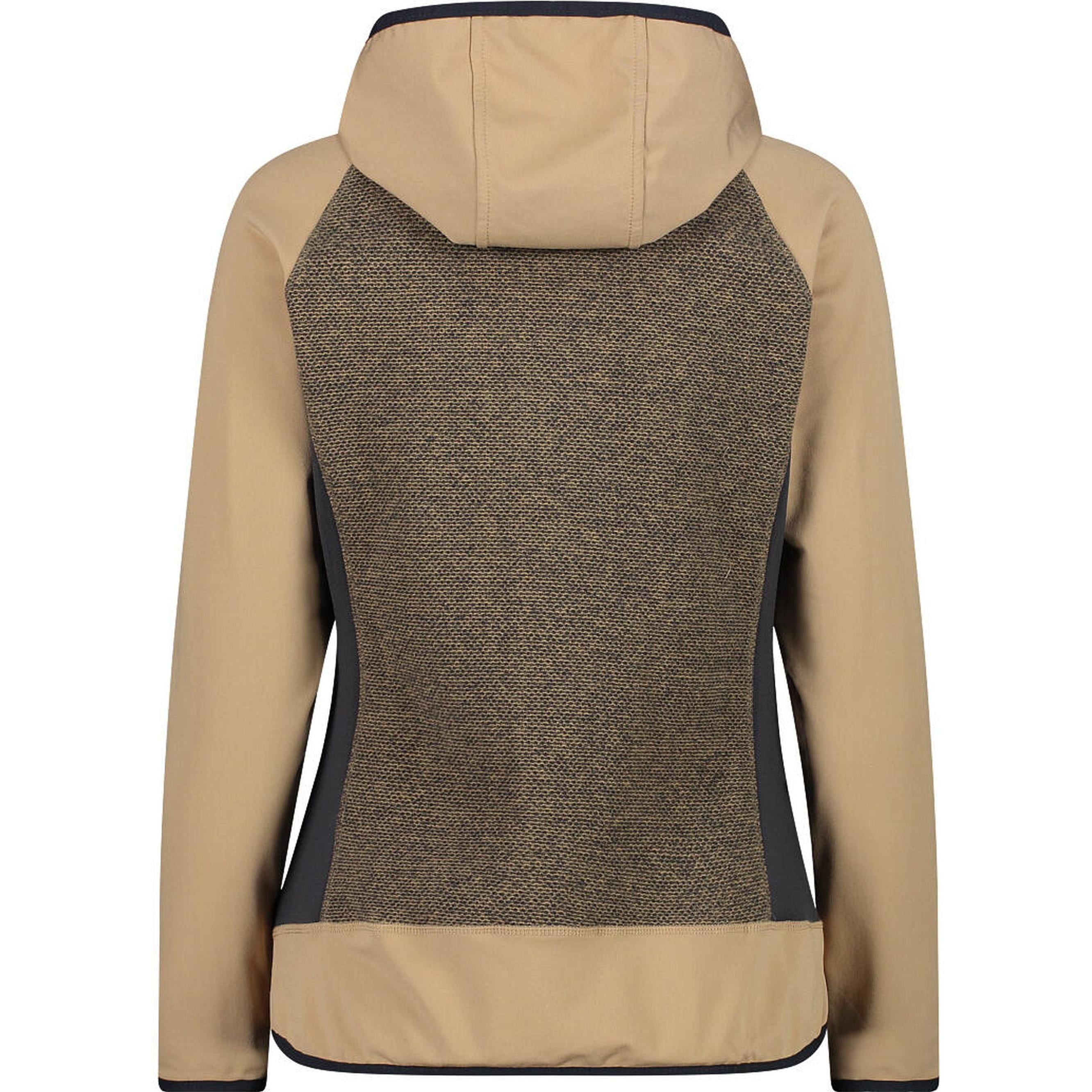 Damenjacke CMP Hybrid – Rückansicht mit Fleece