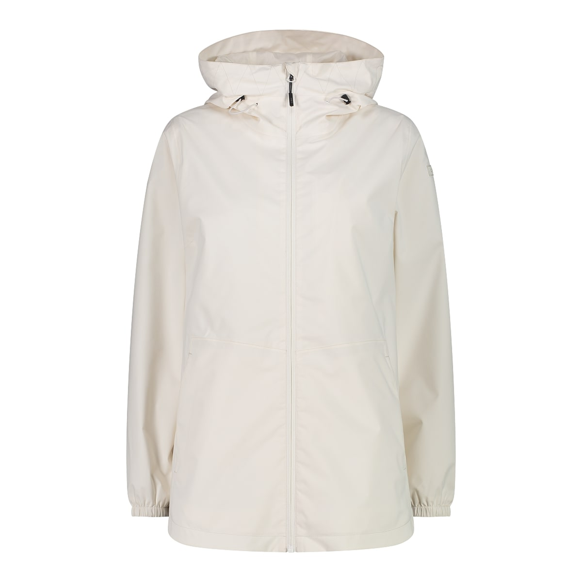 CMP Damenjacke weiß – wetterfeste Outdoorjacke mit fester Kapuze