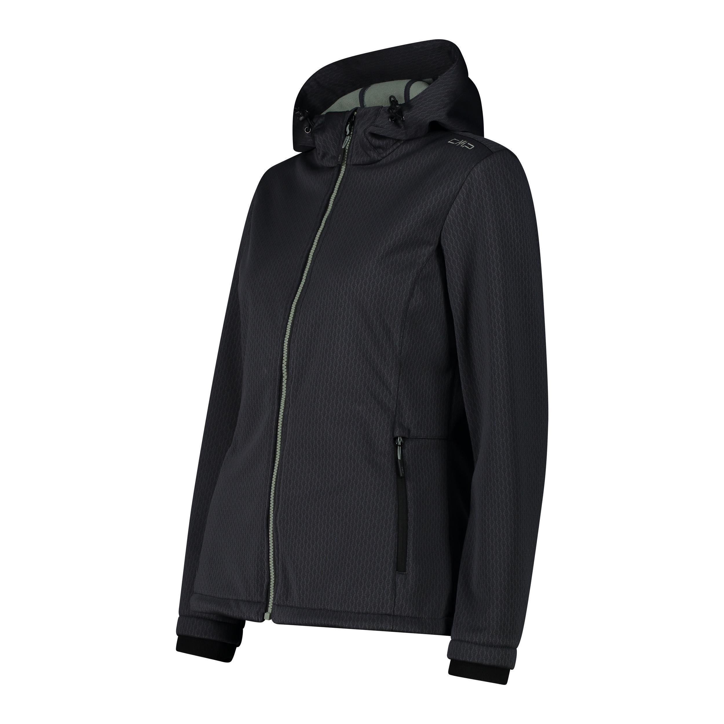 CMP Women Softshelljacke mit ClimaProtect – Seitenansicht mit verstellbarem Saum und Ärmelabschluss
