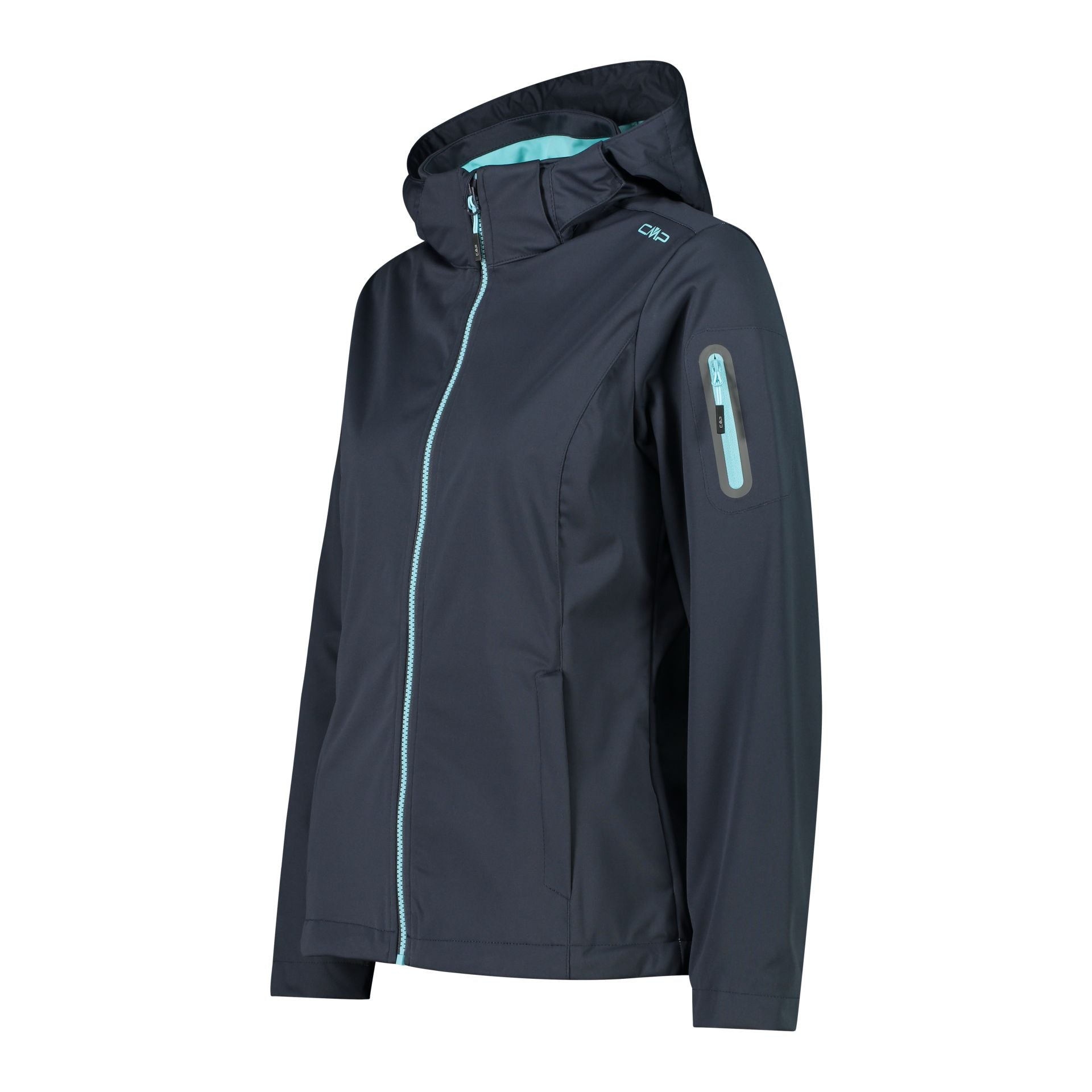 CMP Damen Softshelljacke Zip Hoodie Jacke 39A5016 titanio