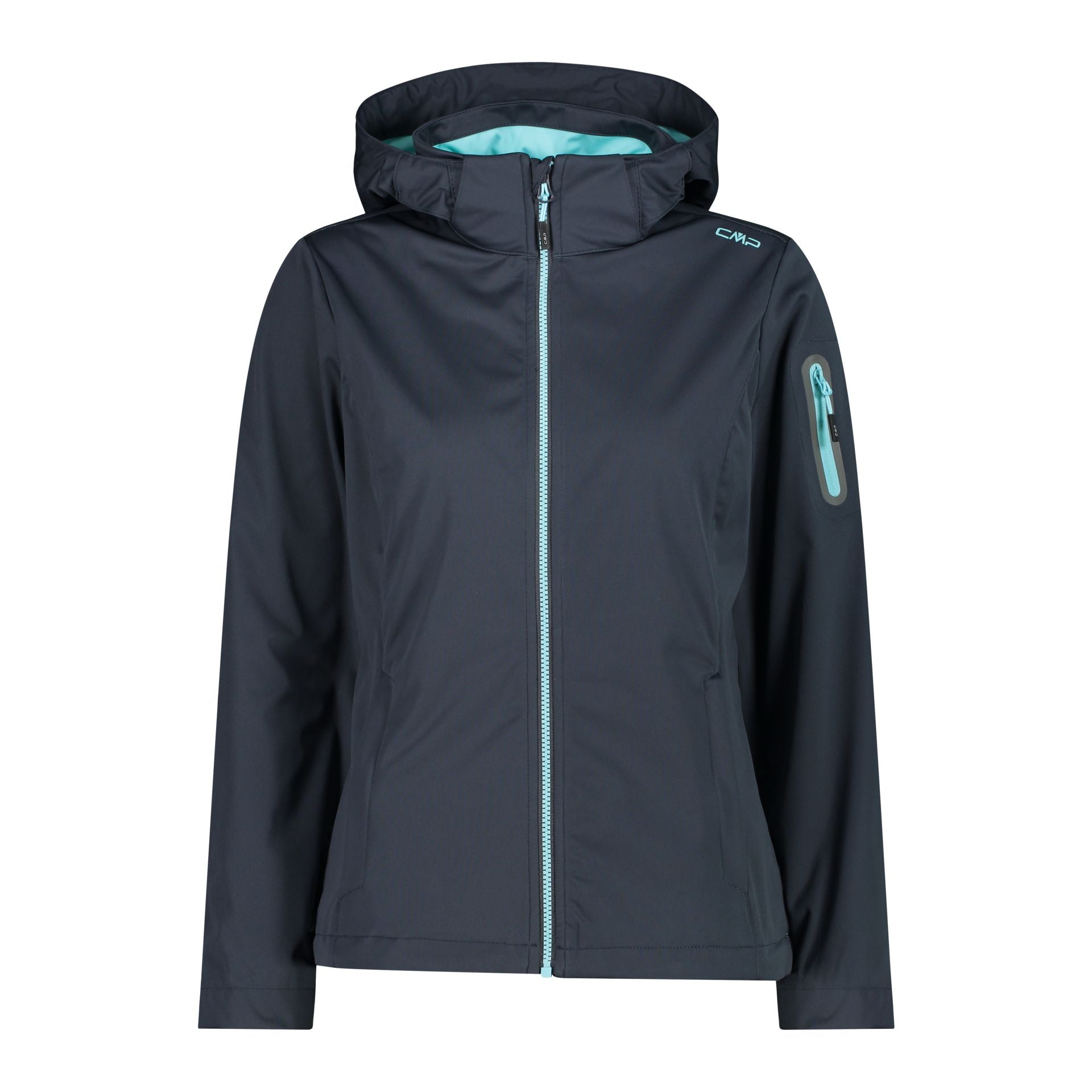 CMP Damen Softshelljacke titanio mit ClimaProtect Kapuze