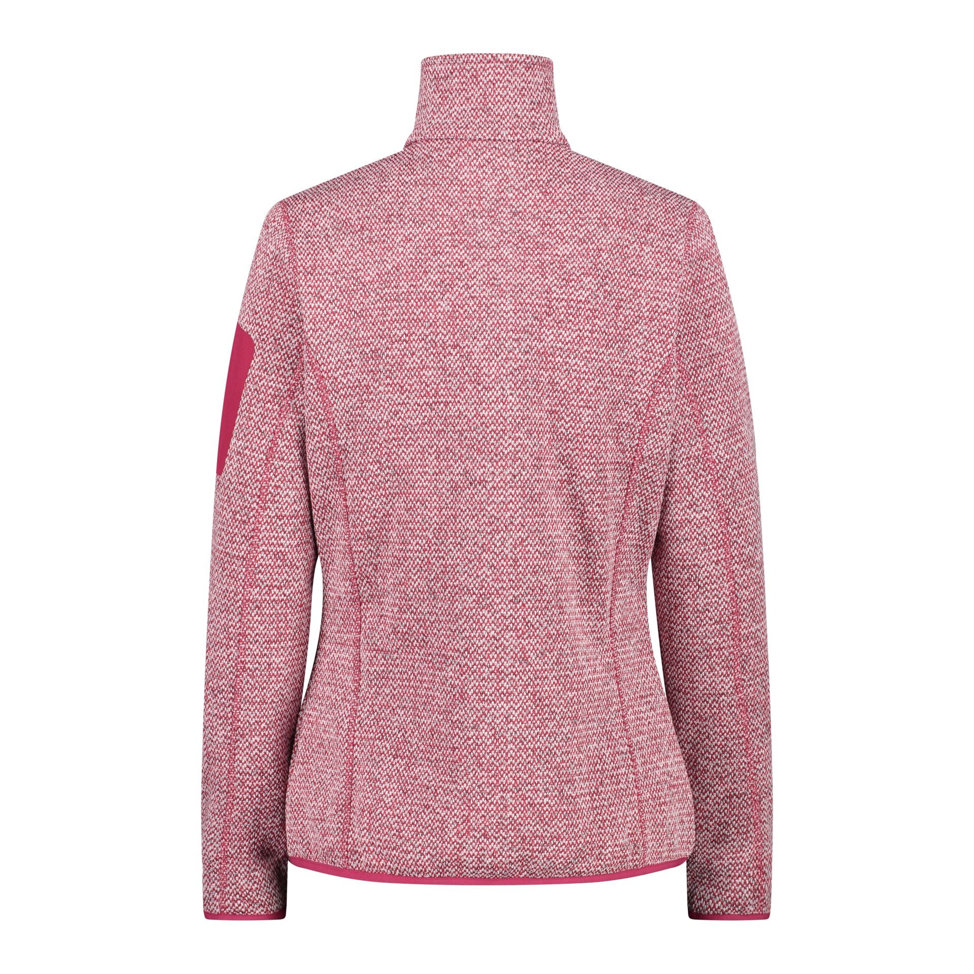 CMP Damen knitted melange Fleecejacke 3H14746 fucsia-bianco