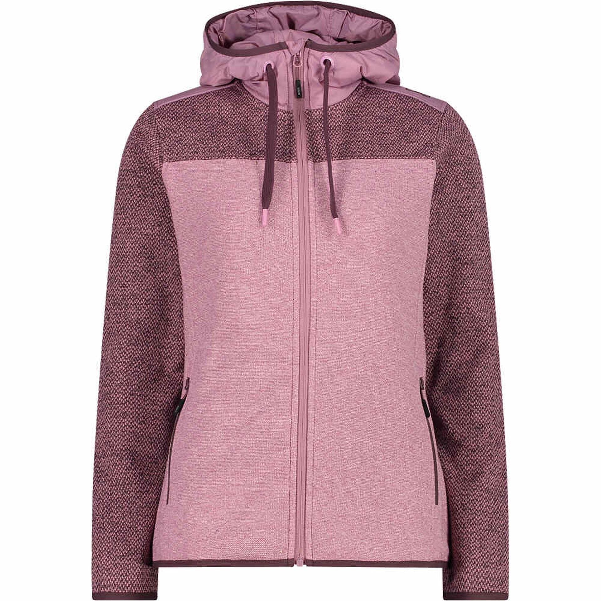 CMP Damenjacke Women Fleece Jacket Fix Hood 33H5406 fard