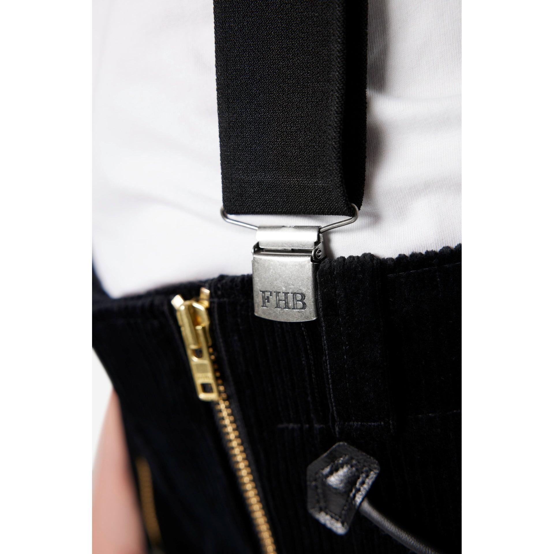 Detailansicht Stahlclip der FHB Hosenträger SÖNKE in alt-silber