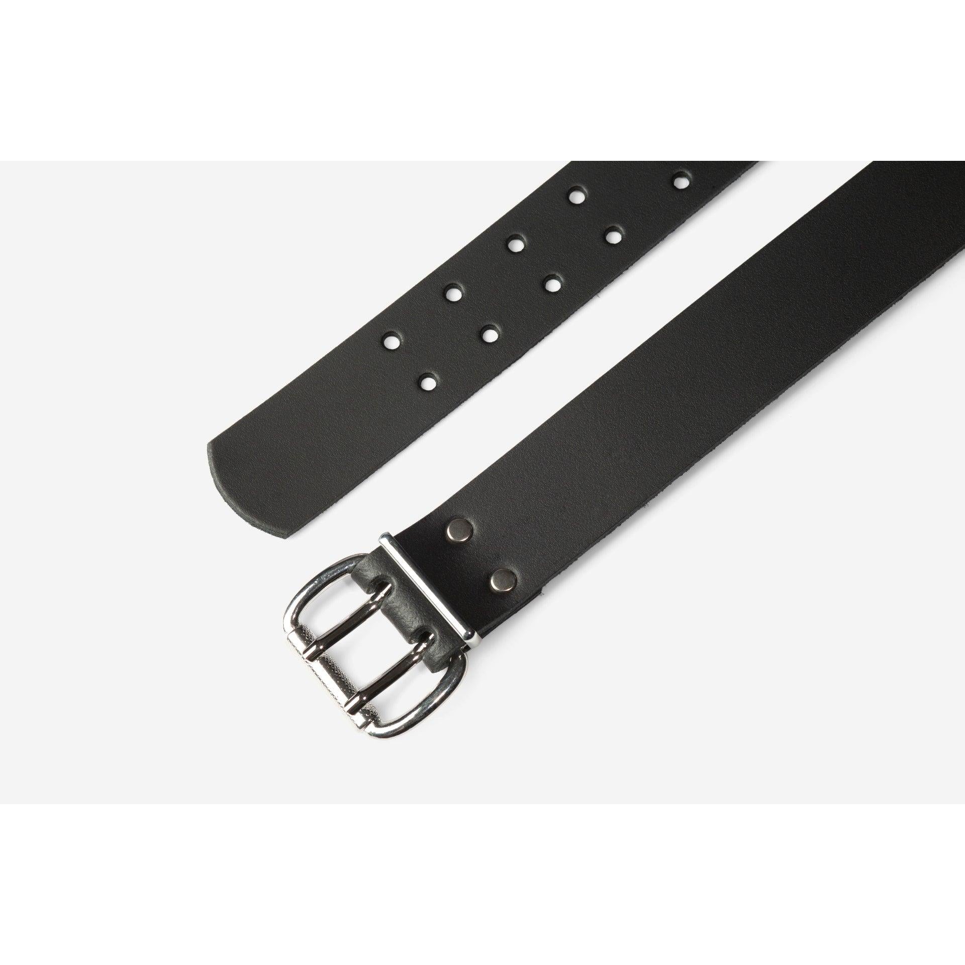 FHB Koppel Doppeldorn 85001 Carsten Gürtel 40mm Hosengürtel schwarz Ledergürtel