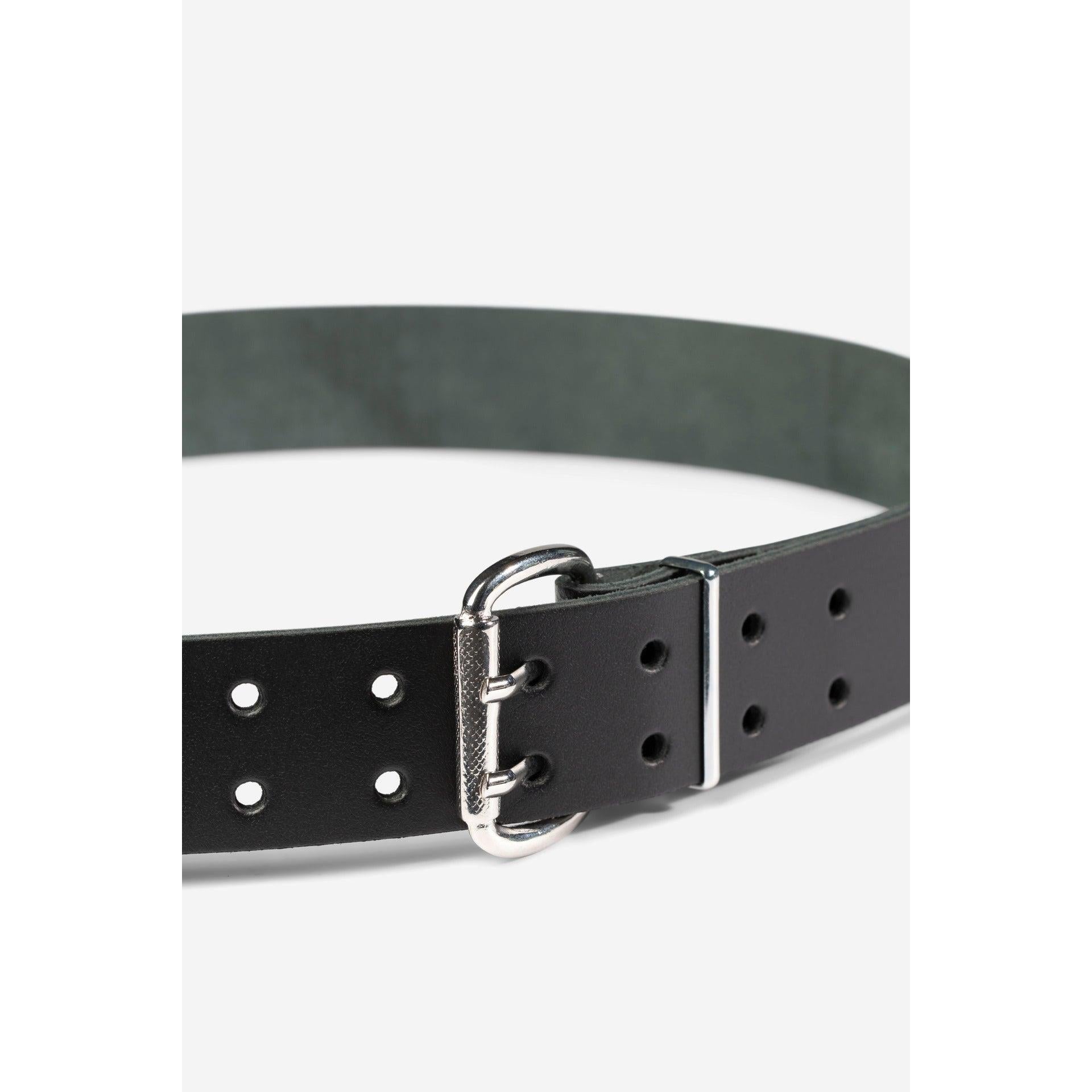 FHB Koppel Doppeldorn 85001 Carsten Gürtel 40mm Hosengürtel schwarz Ledergürtel
