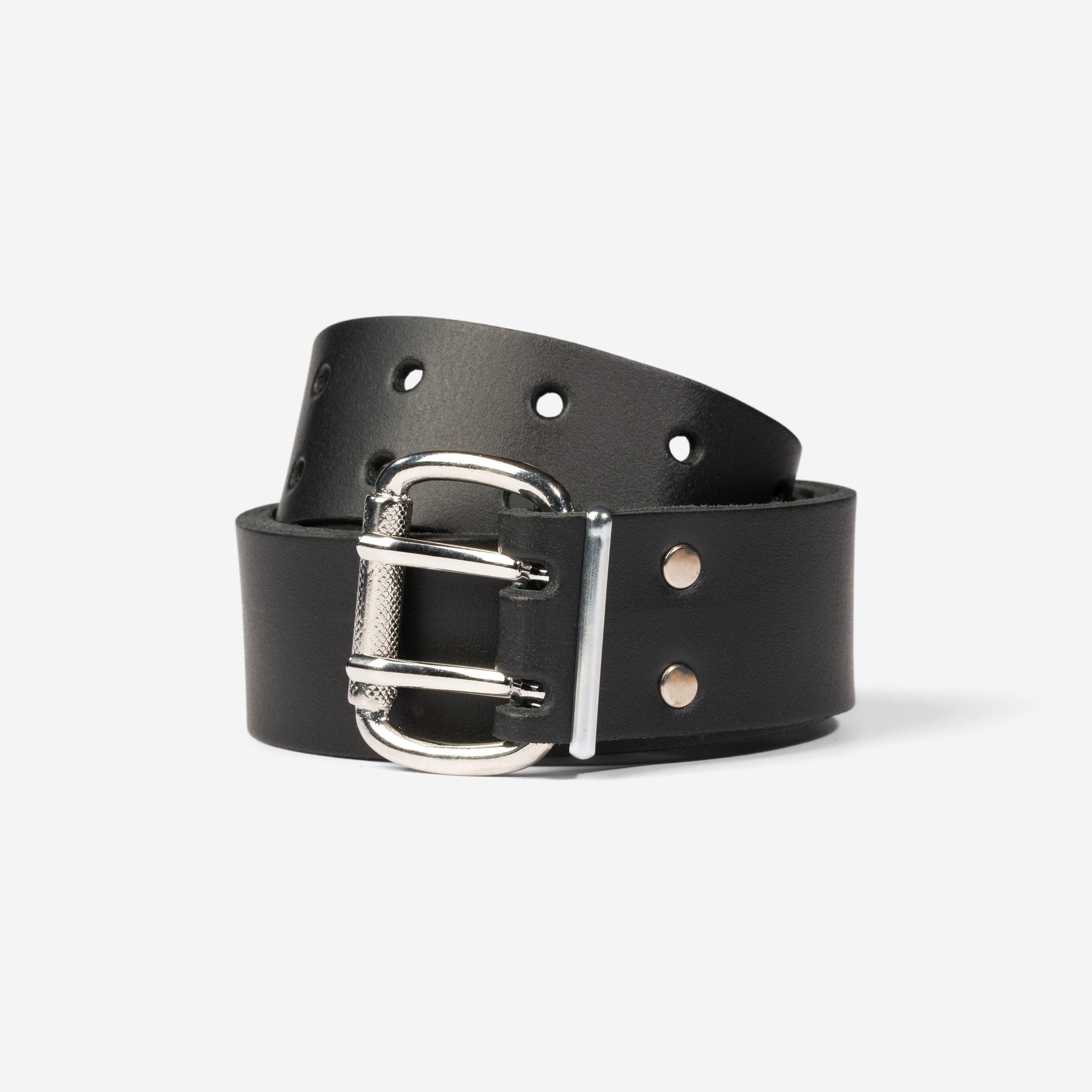 FHB Koppel Doppeldorn 85001 Carsten Gürtel 40mm Hosengürtel schwarz Ledergürtel