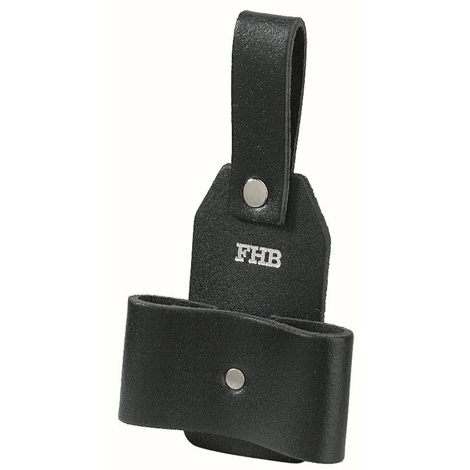 Vorderansicht FHB Zangenschlaufe LEVIN aus schwarzem Leder