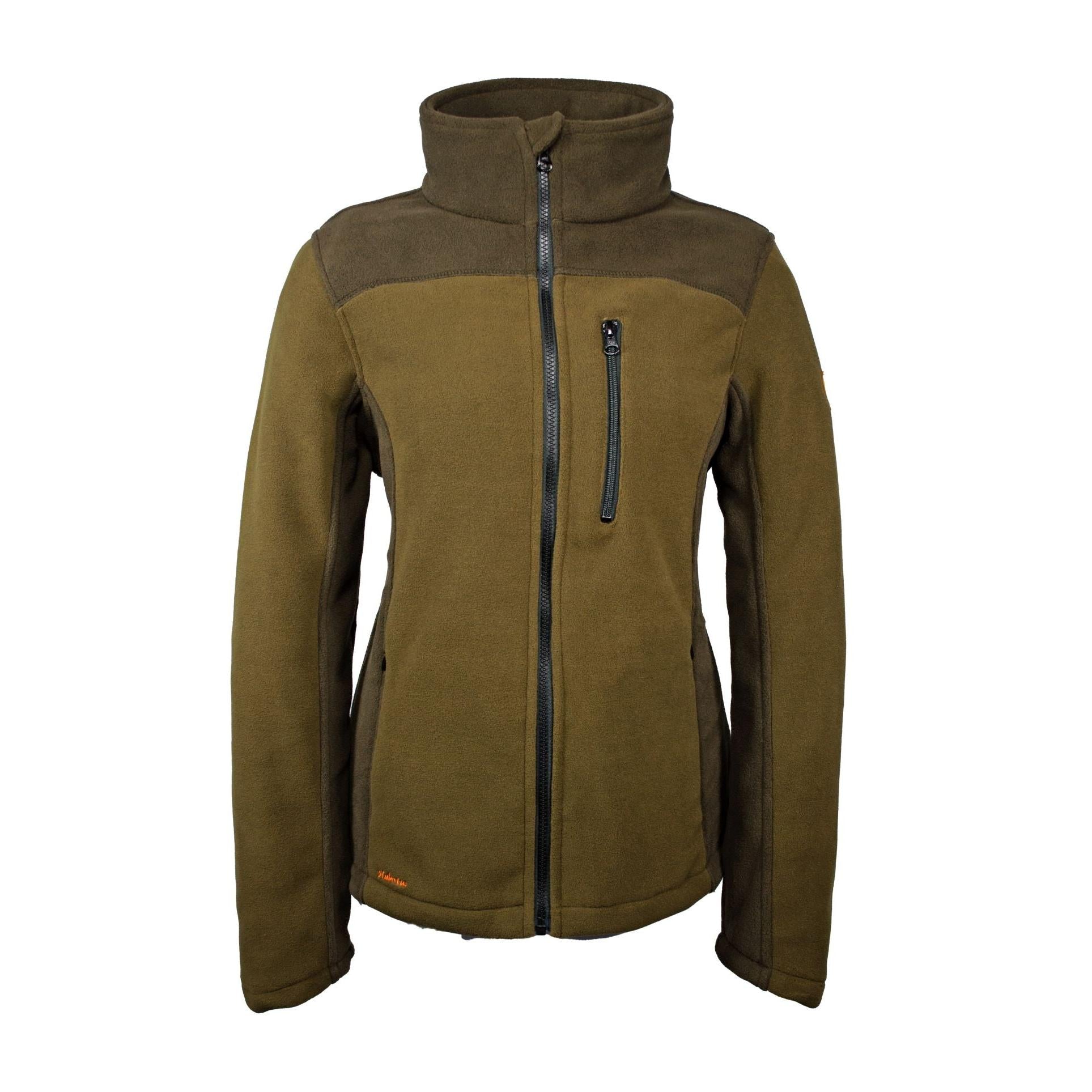 Damen Fleecejacke HUBERTUS EIFEL – oliv/braun – Grewe-Shop
