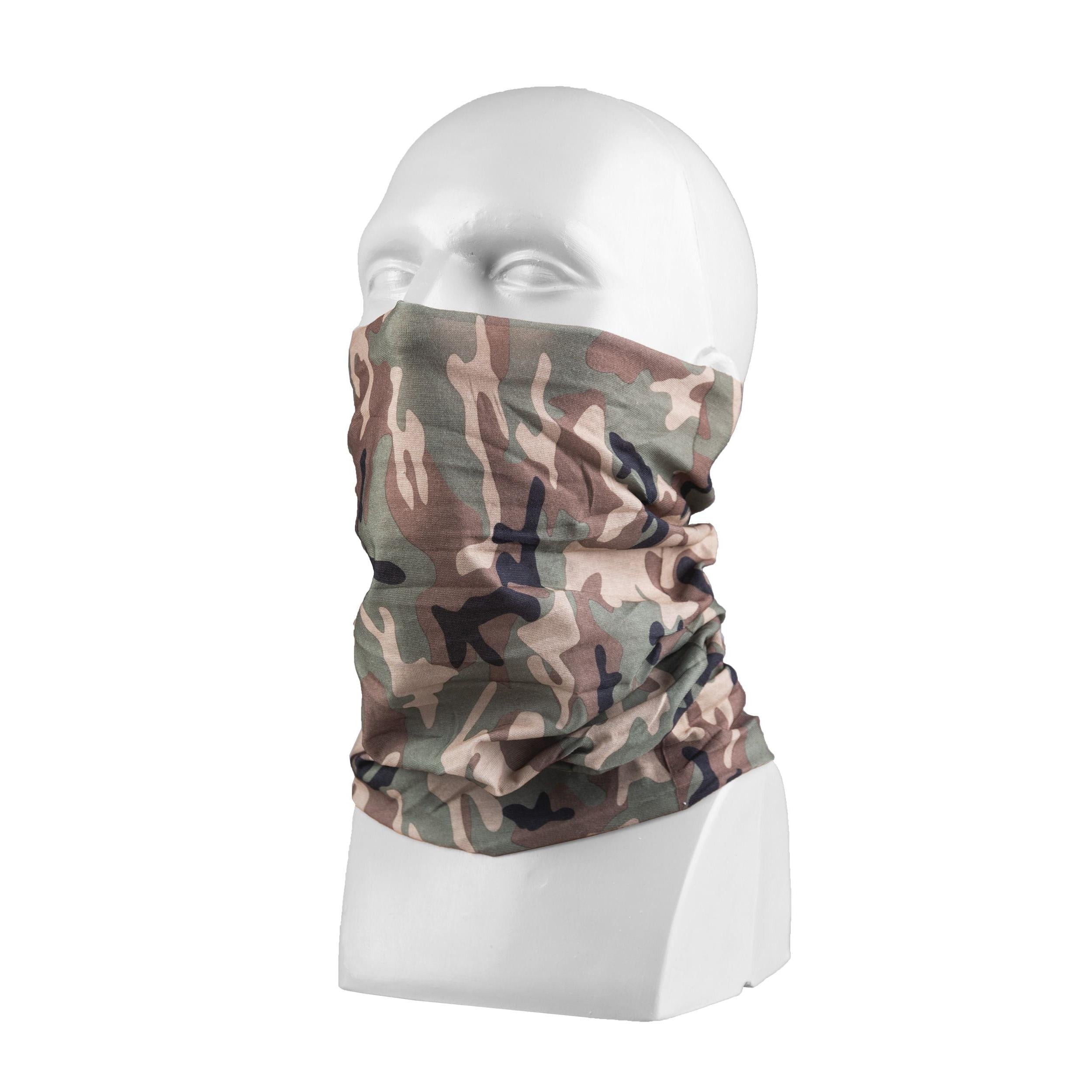 Seitliche Ansicht des Headgear-Tuchs, locker drapiert in Schlauchform