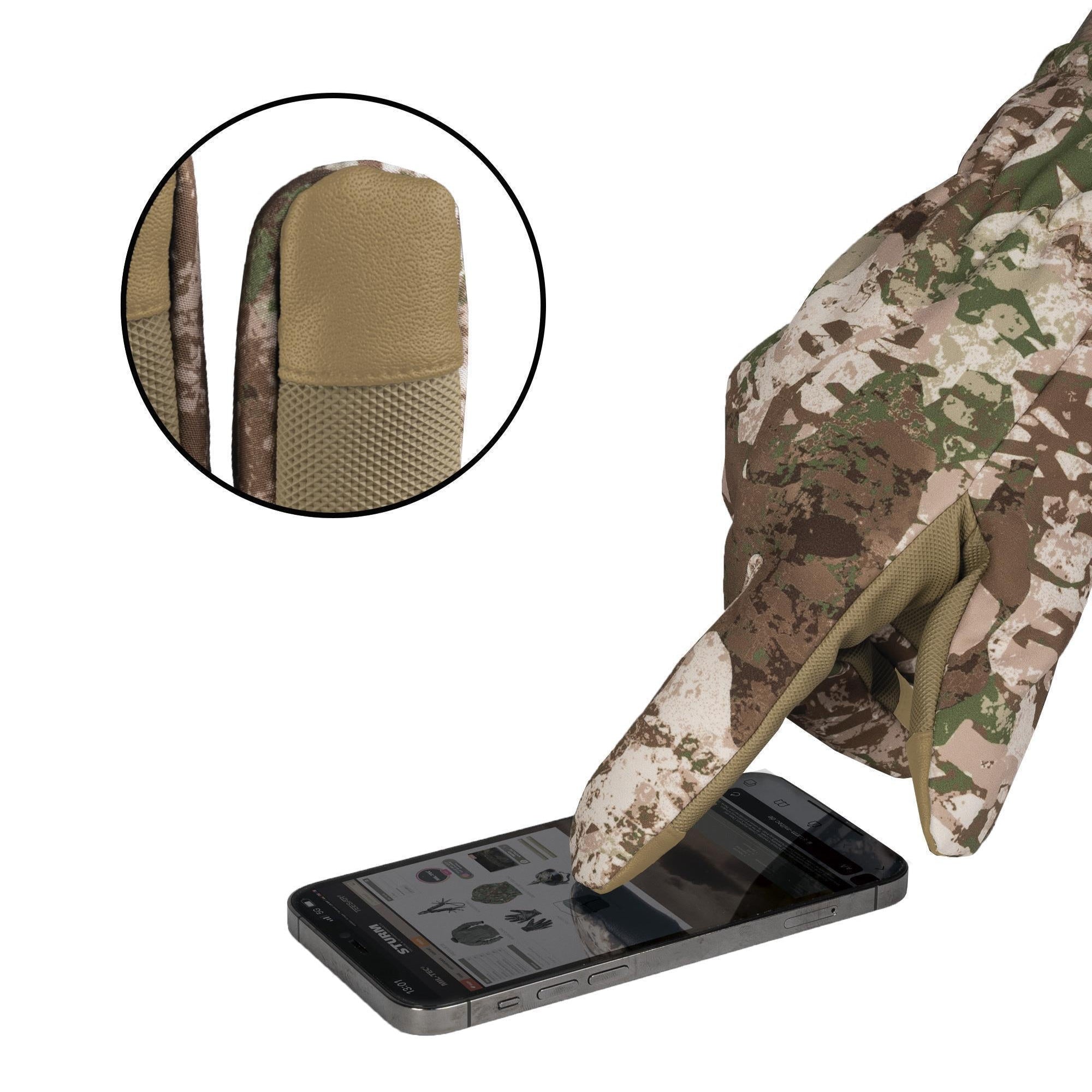 Outdoor-Handschuh mit Touch-Funktion an Daumen und Zeigefinger