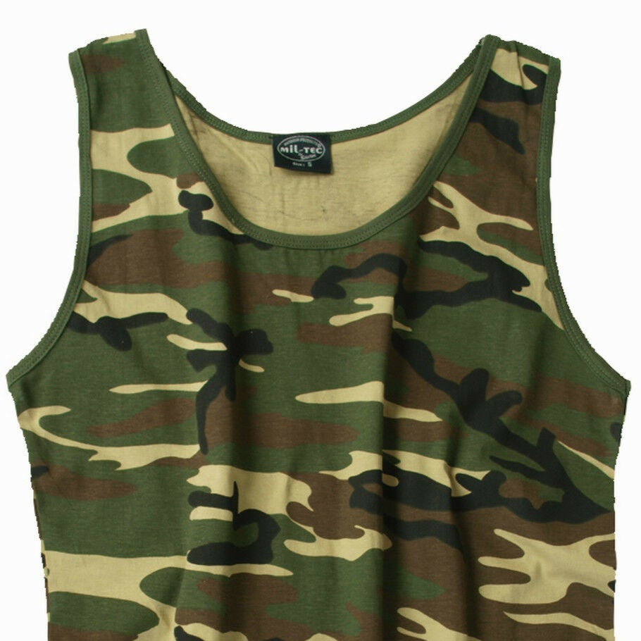MIL-TEC US Tank Top woodland Army Shirt Achselhemd Trägershirt Muskelshirt