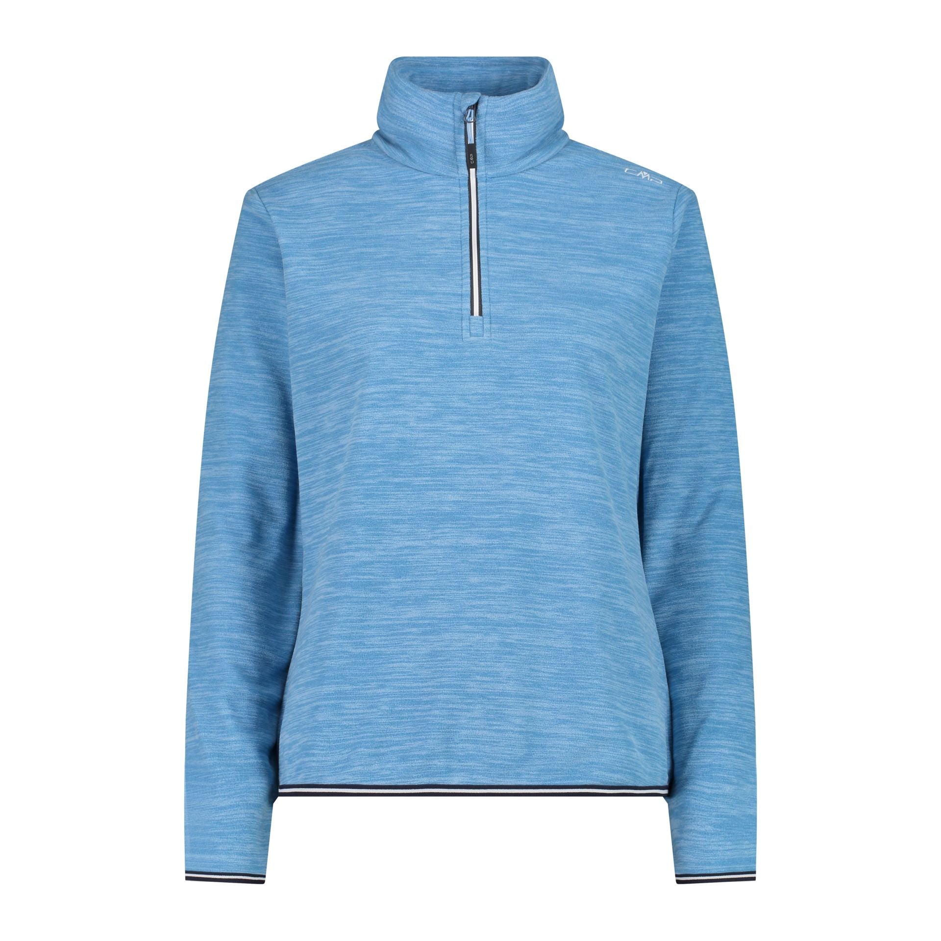 Sportlicher Damen-Halbzip-Pullover mit hohem Kragen als Bild für die Kategorie Outdoor-Pullover und Hoodies