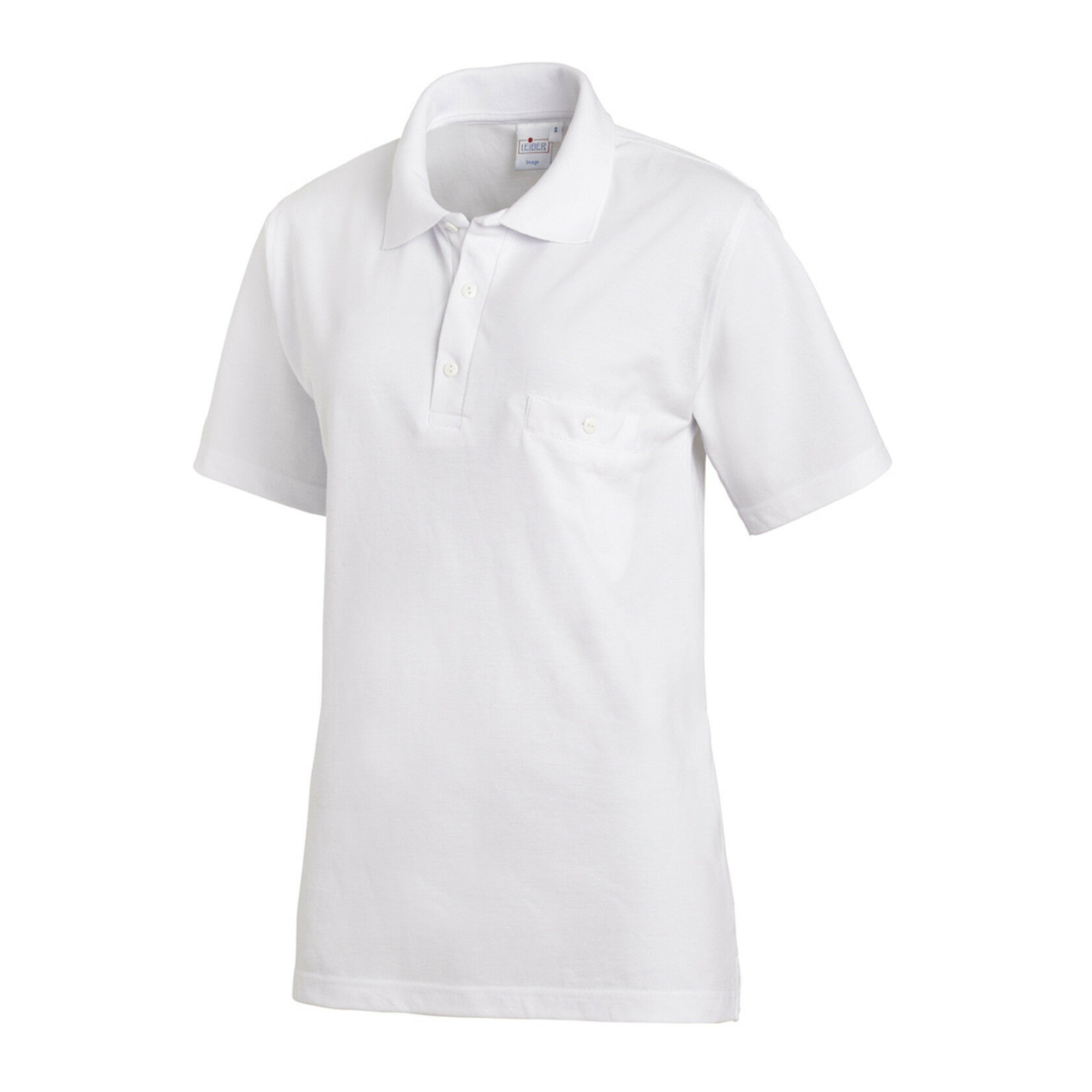 Weißes Polo-Shirt für Pflege und Medizin