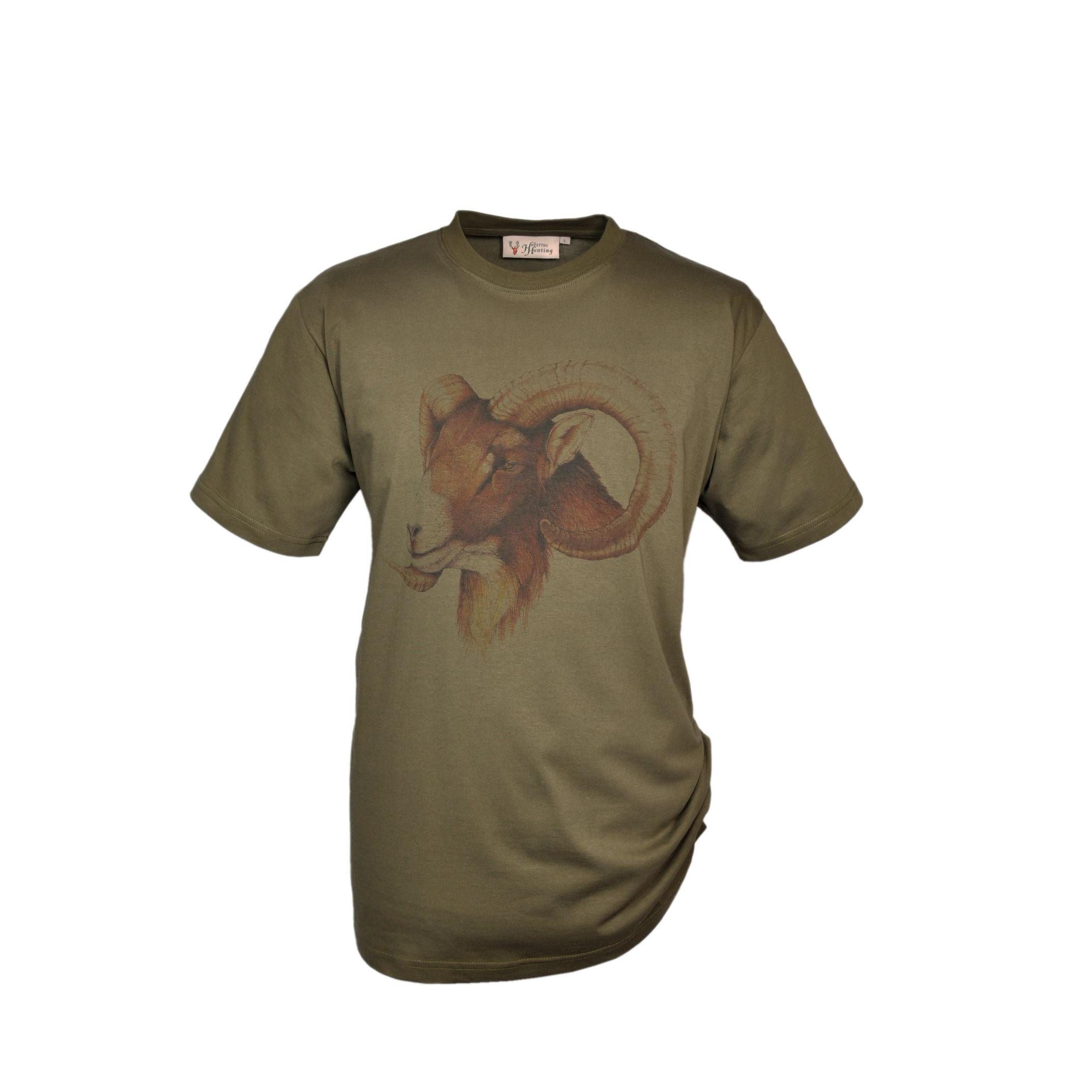 Olivgrünes Damen-Jagdshirt mit Motivdruck – atmungsaktives Oberteil für Outdoor und Jagd