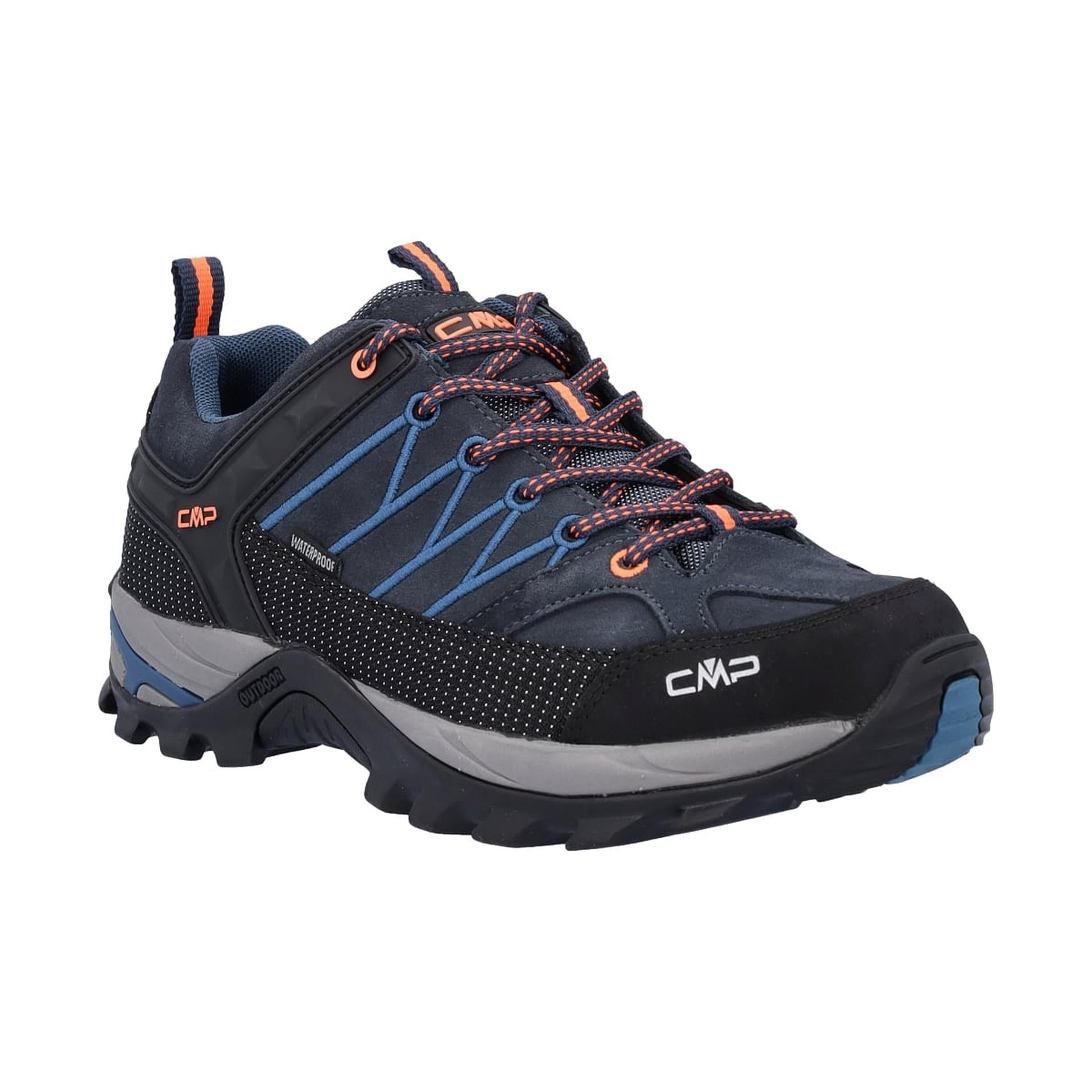 Blau-schwarze Herren-Trekkingschuhe – robuste Outdoor-Schuhe