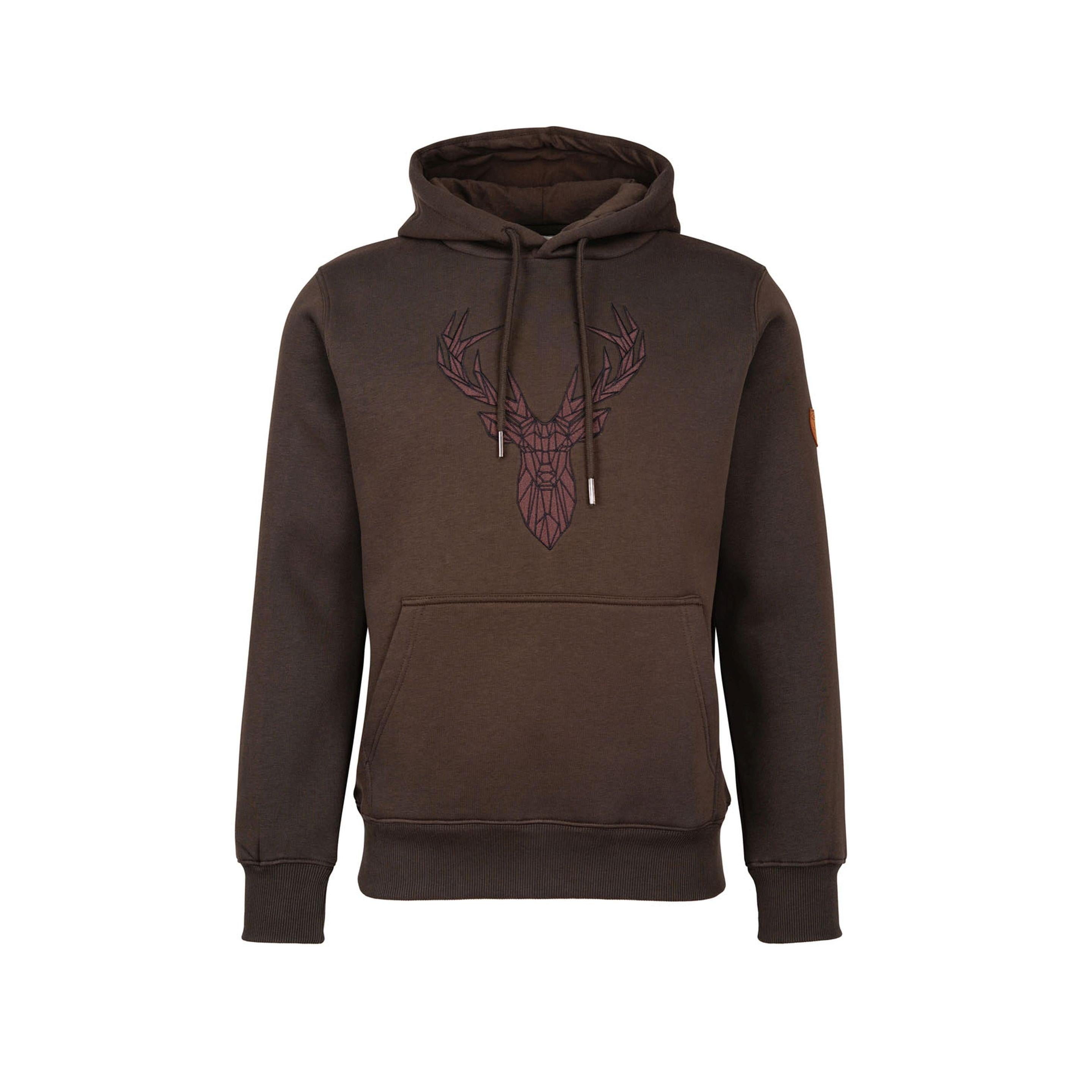 HUBERTUS MEN HUNTING HOODIE "HIRSCH"  tonig  Herren Kapuzenpullver Pullover