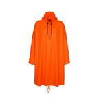 Hubertus Regenponcho in Neonorange – mit Kapuze und Frontreißverschluss
