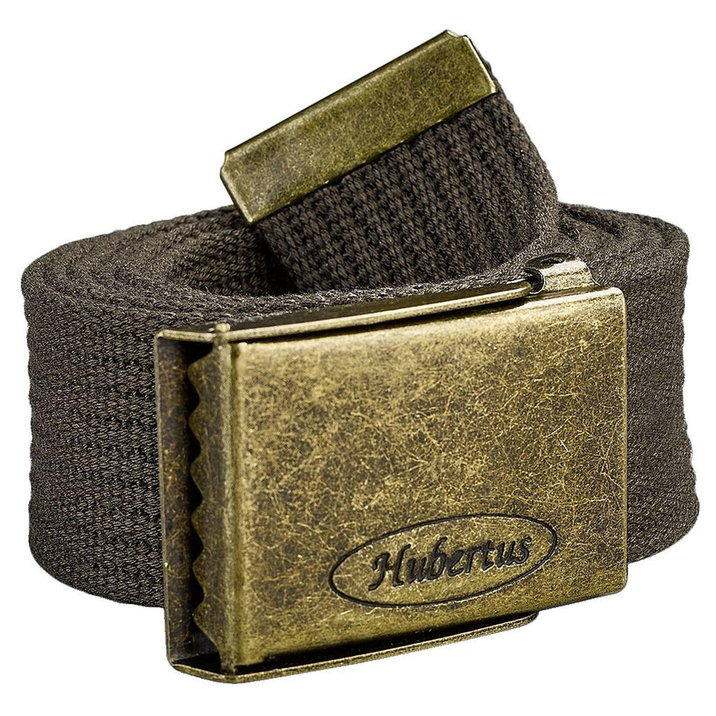 Koppel Gürtel 150cm von HUBERTUS – Ansicht mit Klemmschließe in Messingoptik