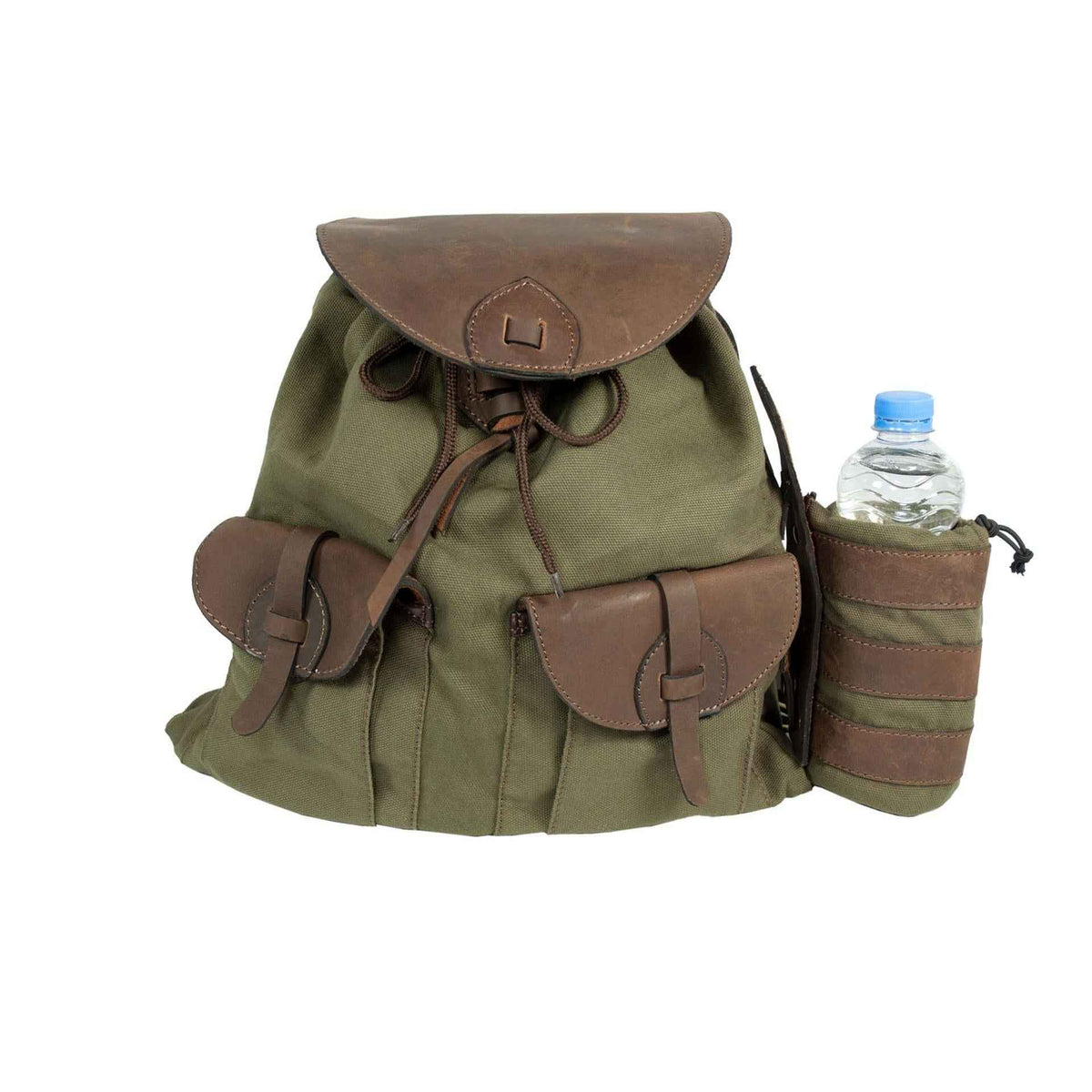 HUBERTUS Canvas Rucksack m. Flaschenhalter oliv 20 Liter Jagdrucksack