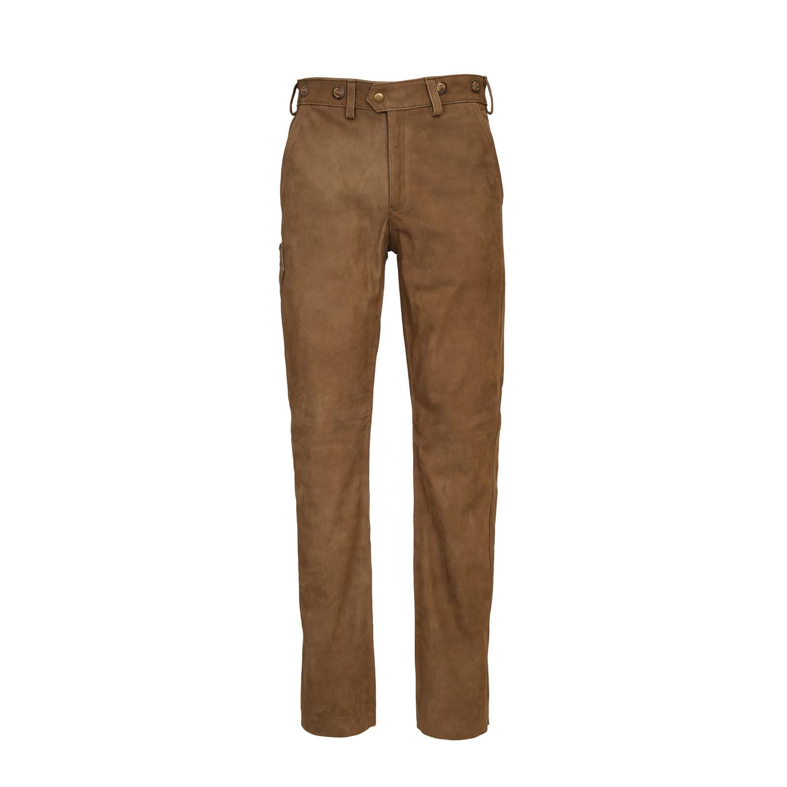 HUBERTUS Lederhose TRAPPER oliv Herren Jagdhose