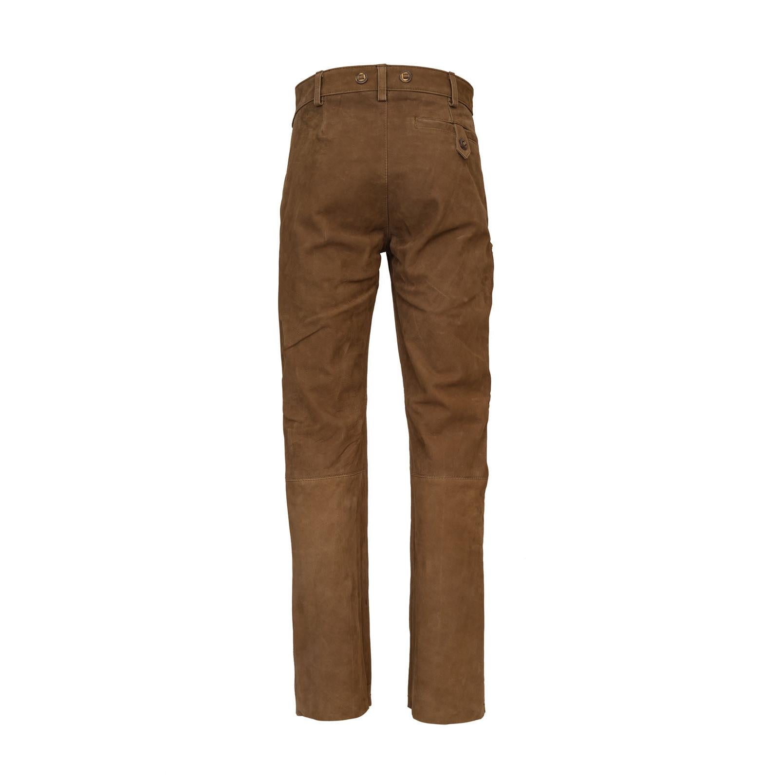 HUBERTUS Lederhose TRAPPER oliv Herren Jagdhose