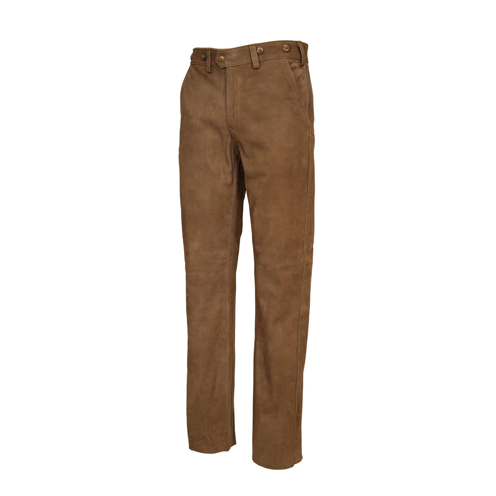 HUBERTUS Lederhose TRAPPER oliv Herren Jagdhose