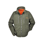 HUBERTUS Warn-Wende-Fleecejacke WINDBLOCKER oliv/orange Signal- Jagdjacke