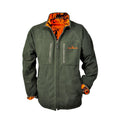 Warn Wende-Fleecejacke PIRSCH in Oliv – Vorderseite mit Brust- und Schubtaschen