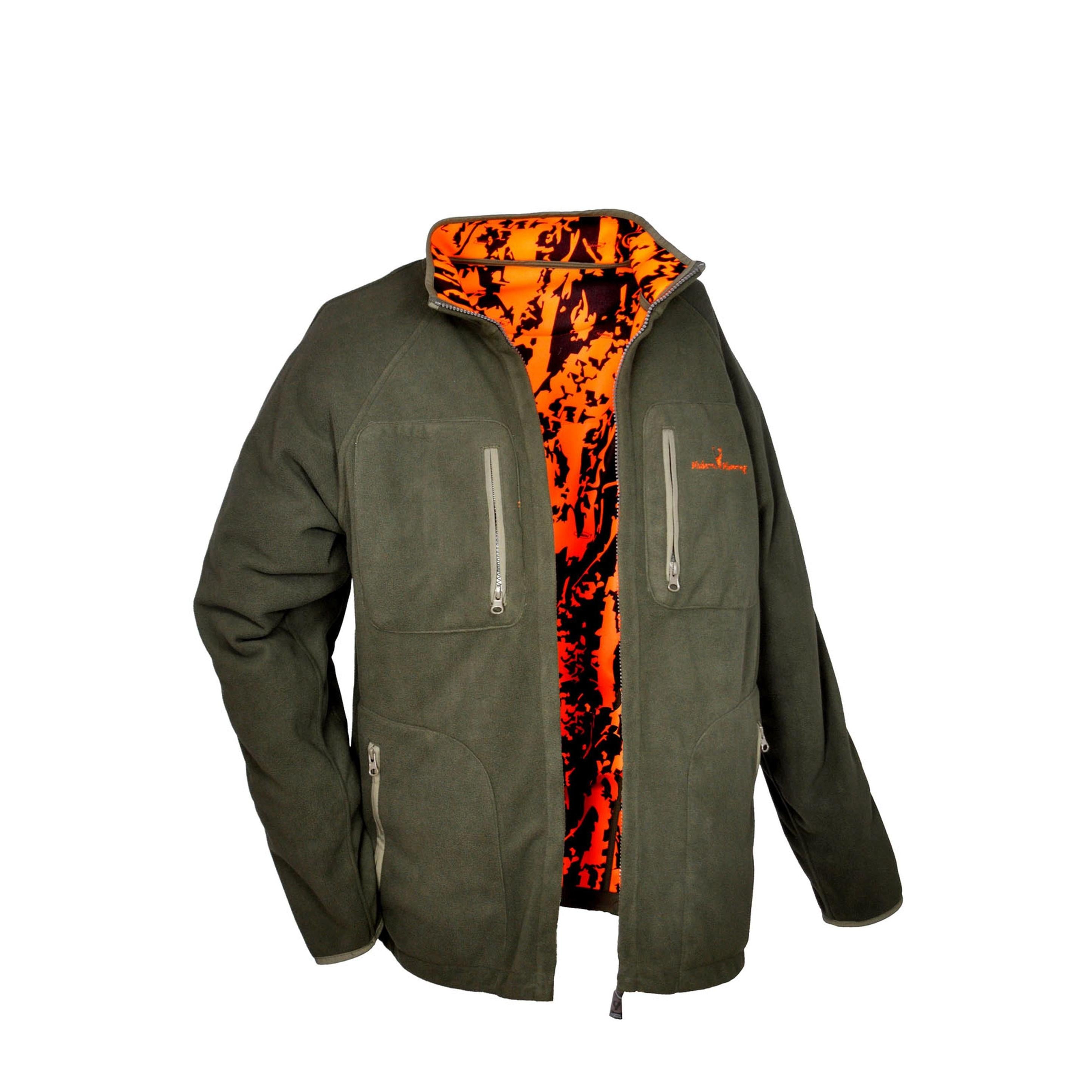 Seitenprofil der HUBERTUS PIRSCH Fleecejacke – sportlicher Schnitt & hoher Kragen