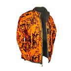 Warn Wende-Fleecejacke PIRSCH in Tarnmuster – Vorderseite mit Brust- und Schubtaschen