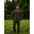 HUBERTUS Tarn-Wende-Fleecejacke PIRSCH oliv / braun-camo Herren Jagdjacke