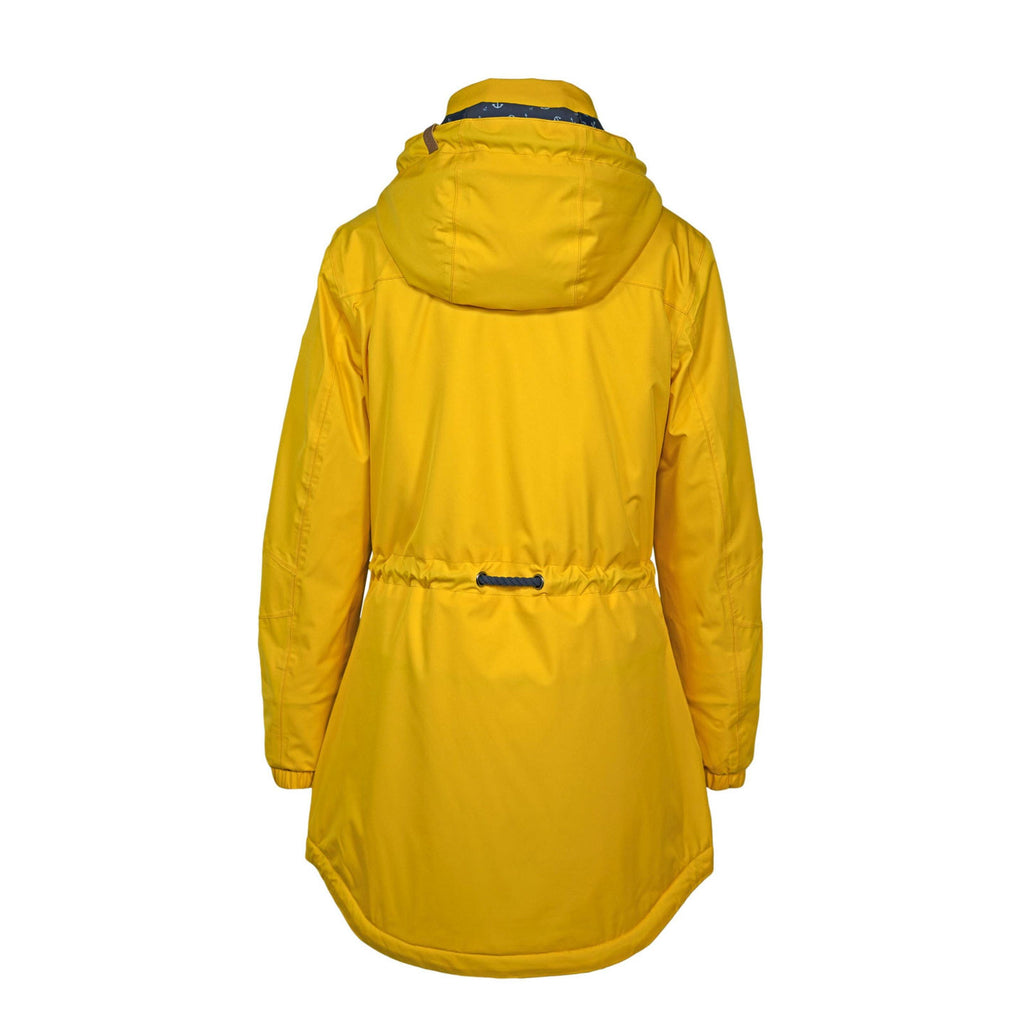 Rückansicht des Parkas VERENA – Damenjacke mit Teddyfutter und Wetterschutz