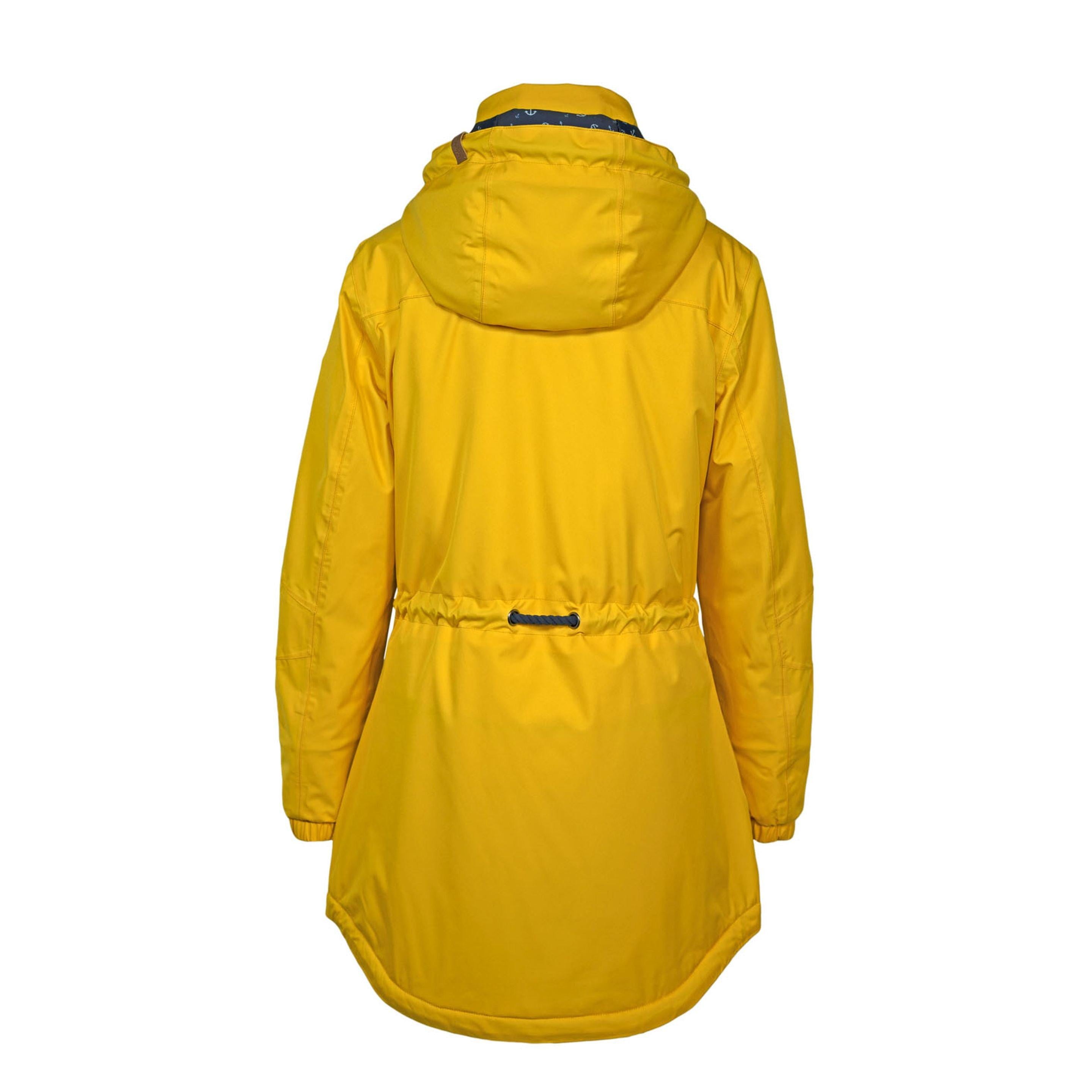 Rückansicht des Parkas VERENA – Damenjacke mit Teddyfutter und Wetterschutz