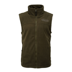 HUBERTUS Herren-Fleeceweste RHÖN in Oliv – klassische Vorderansicht mit Reißverschluss und Taschen