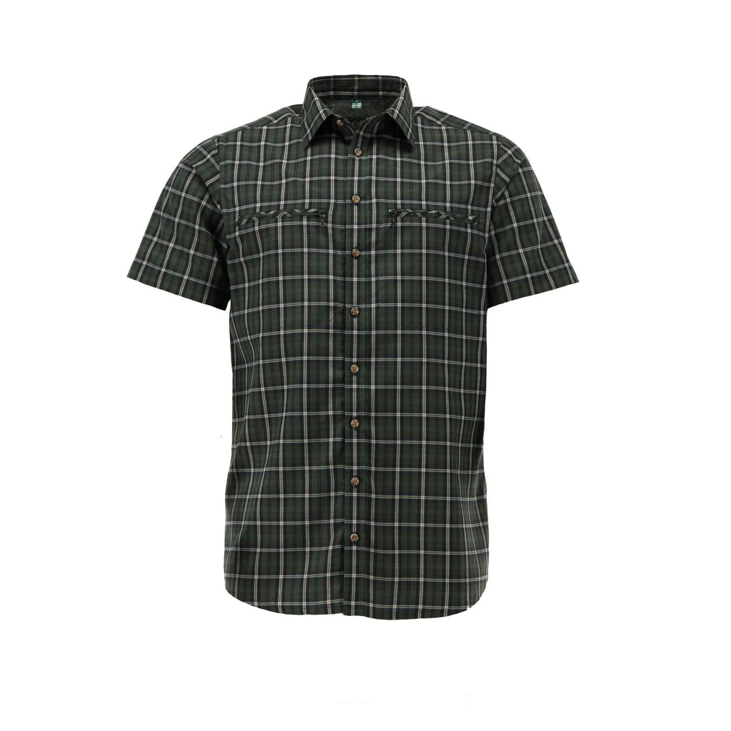 Tom Collins® Kurzarmhemd Herren Hemd dunkelgrün 1/2 Arm regular fit