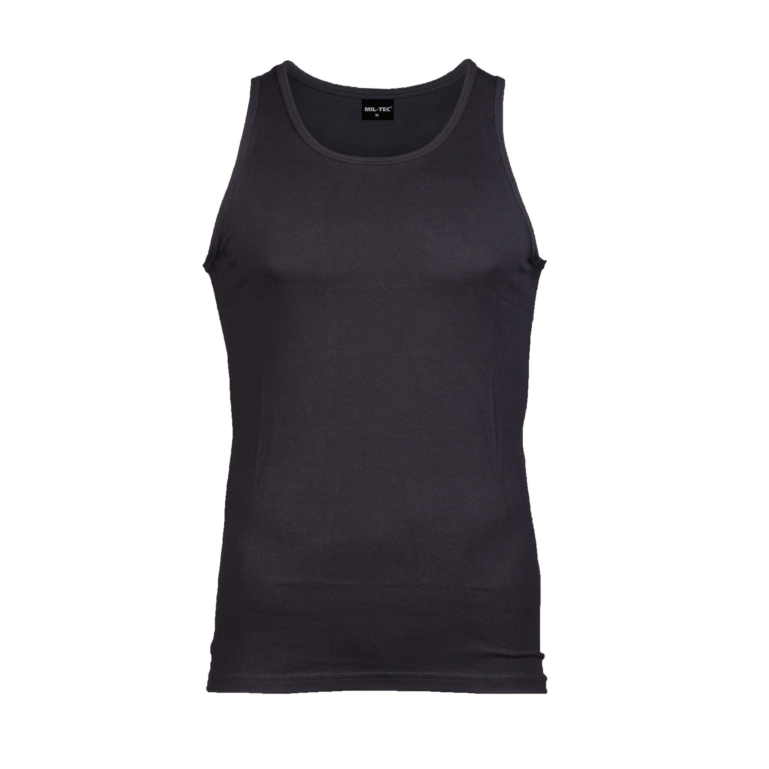 MIL-TEC® Tank Top Cotton schwarz Shirt  Achselhemd Unterhemd
