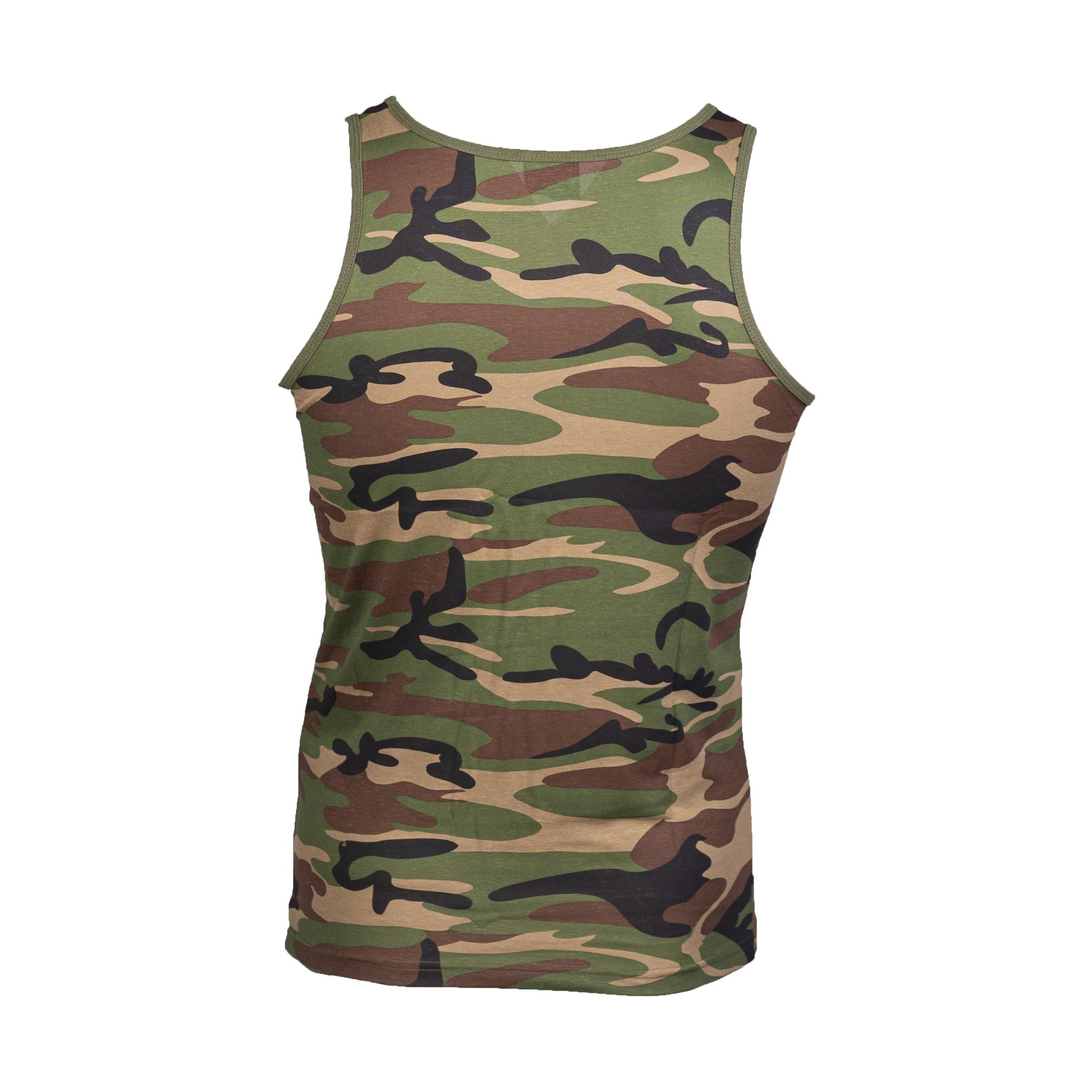MIL-TEC® Tank Top Cotton woodland Shirt  Achselhemd Unterhemd