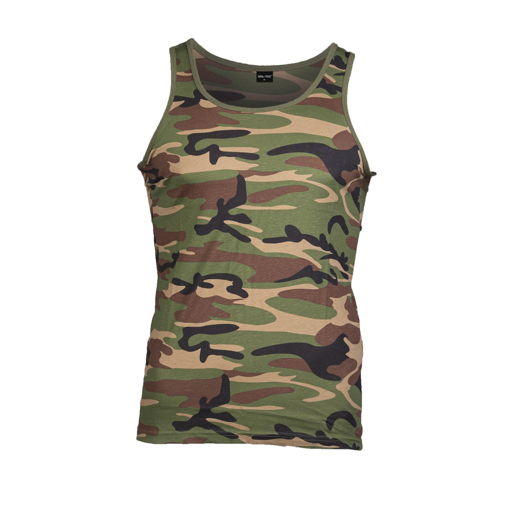 MIL-TEC® Tank Top Cotton woodland Shirt  Achselhemd Unterhemd