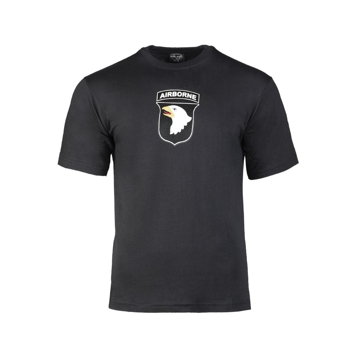 MIL-TEC® T-Shirt  AIRBORNE  schwarz  Army Shirt  bedruckt  unisex
