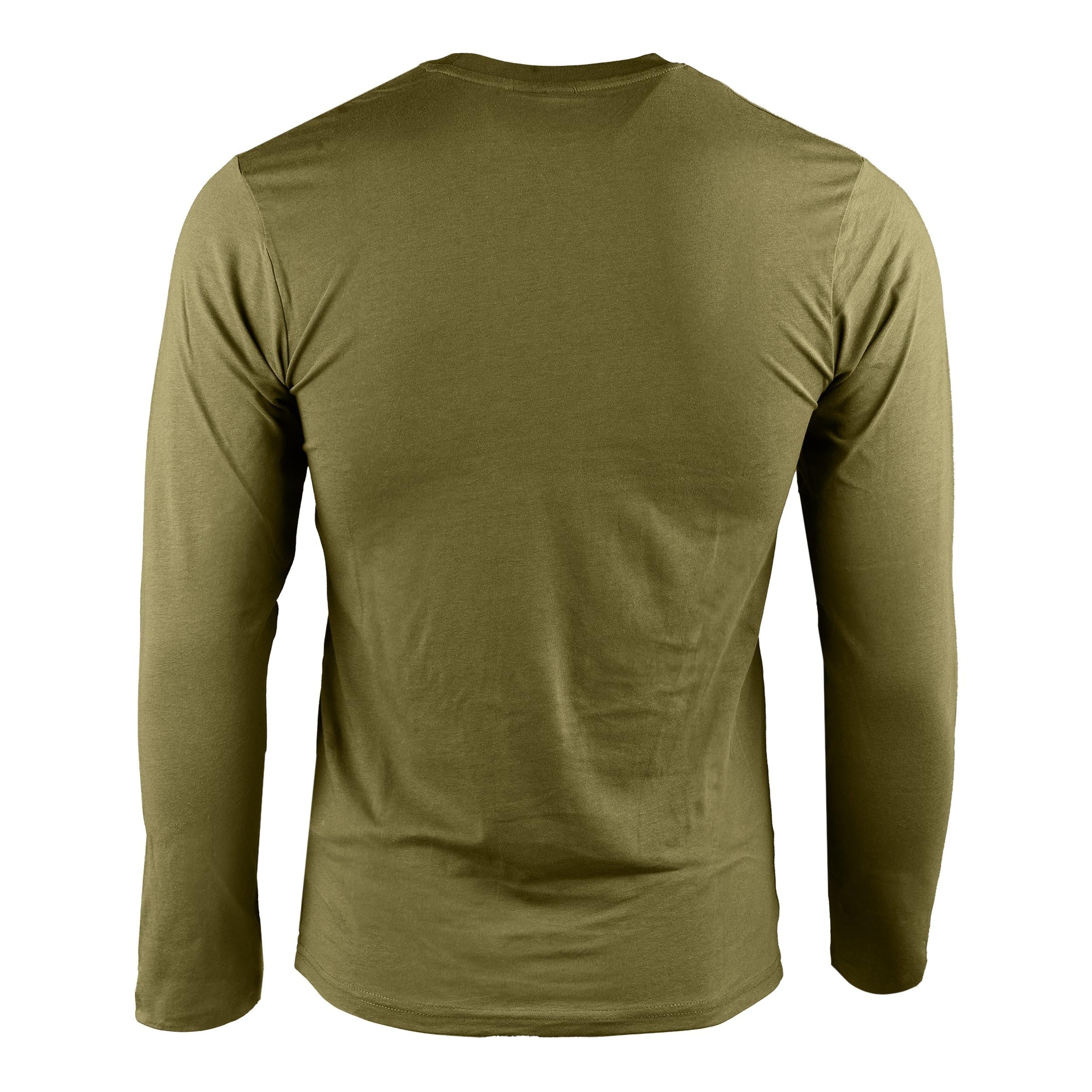 MIL-TEC Langarm Shirt  Army Shirt  oliv Cotton Shirt longsleeve Unterhemd
