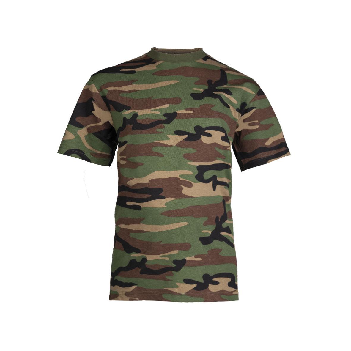 MIL-TEC® T-Shirt KIDS woodland Kinder Army Military Shirt Boys & Girls