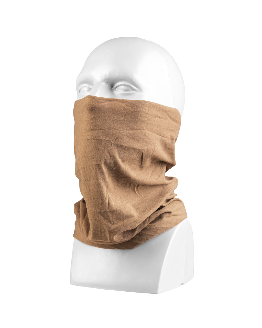 Seitliche Ansicht des Headgear-Tuchs, locker drapiert in Schlauchform